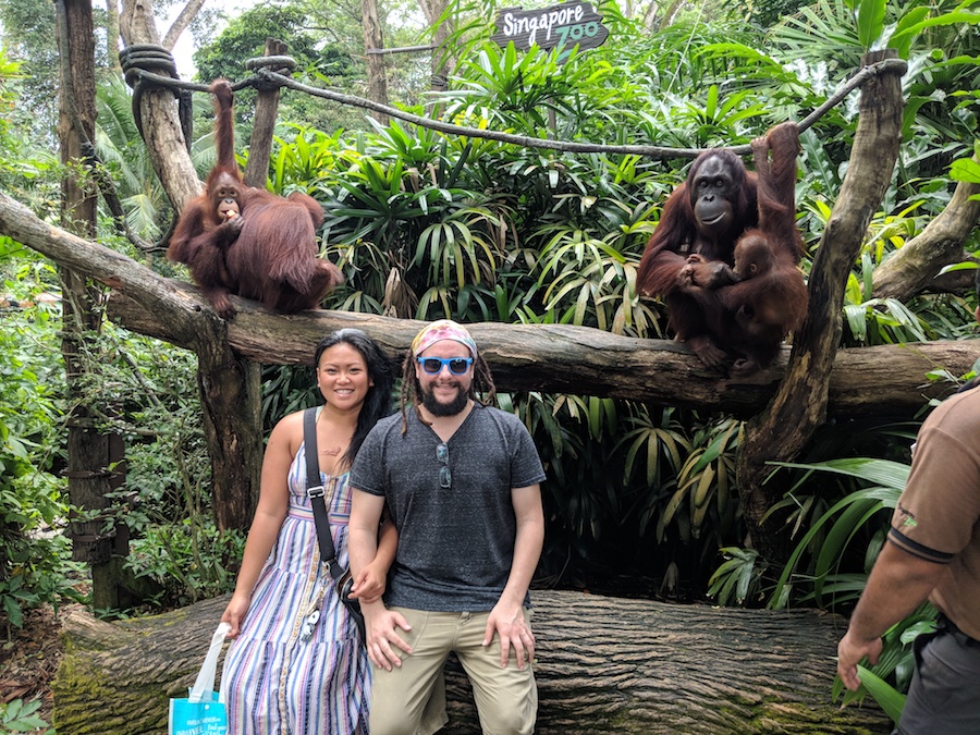 Alex and Larry at the Singapore Zoo 2017