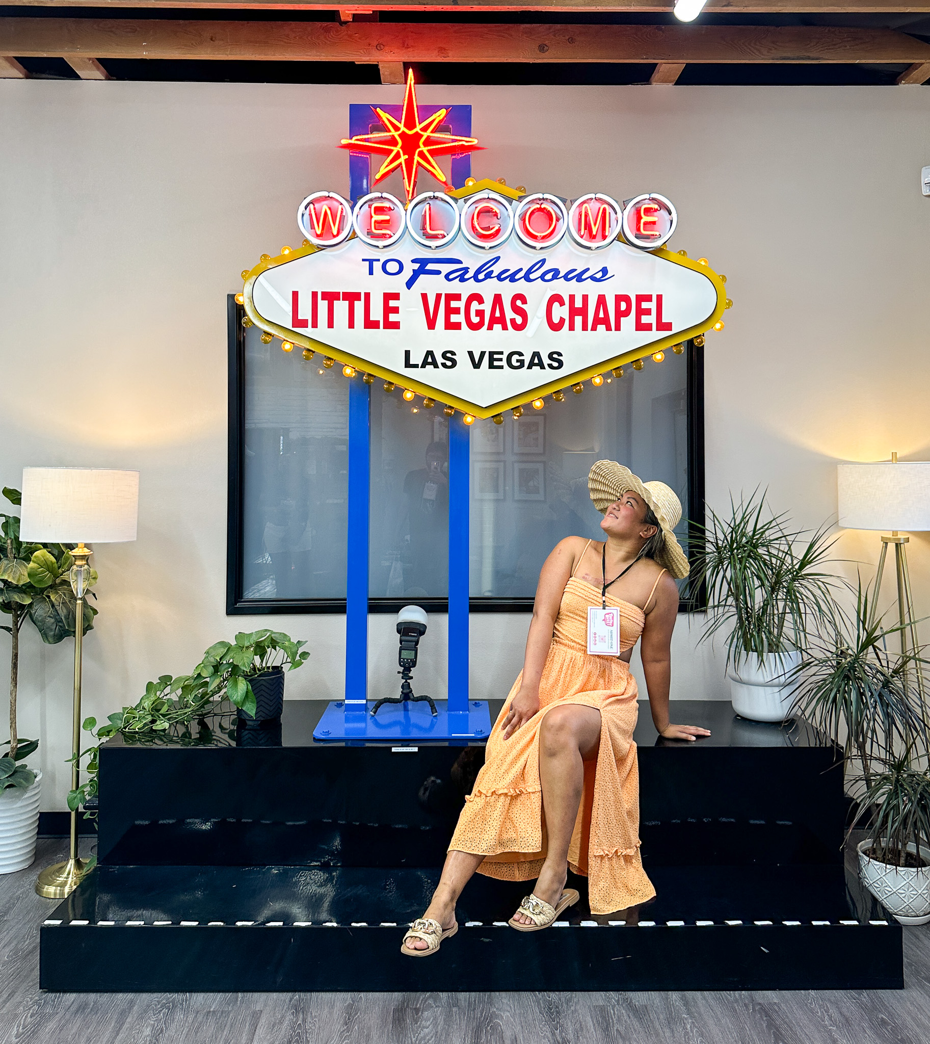 The Little Vegas Chapel Taste Buzz Food Tours Lil Vegas Wedding Chapel Camila Coelho Dress