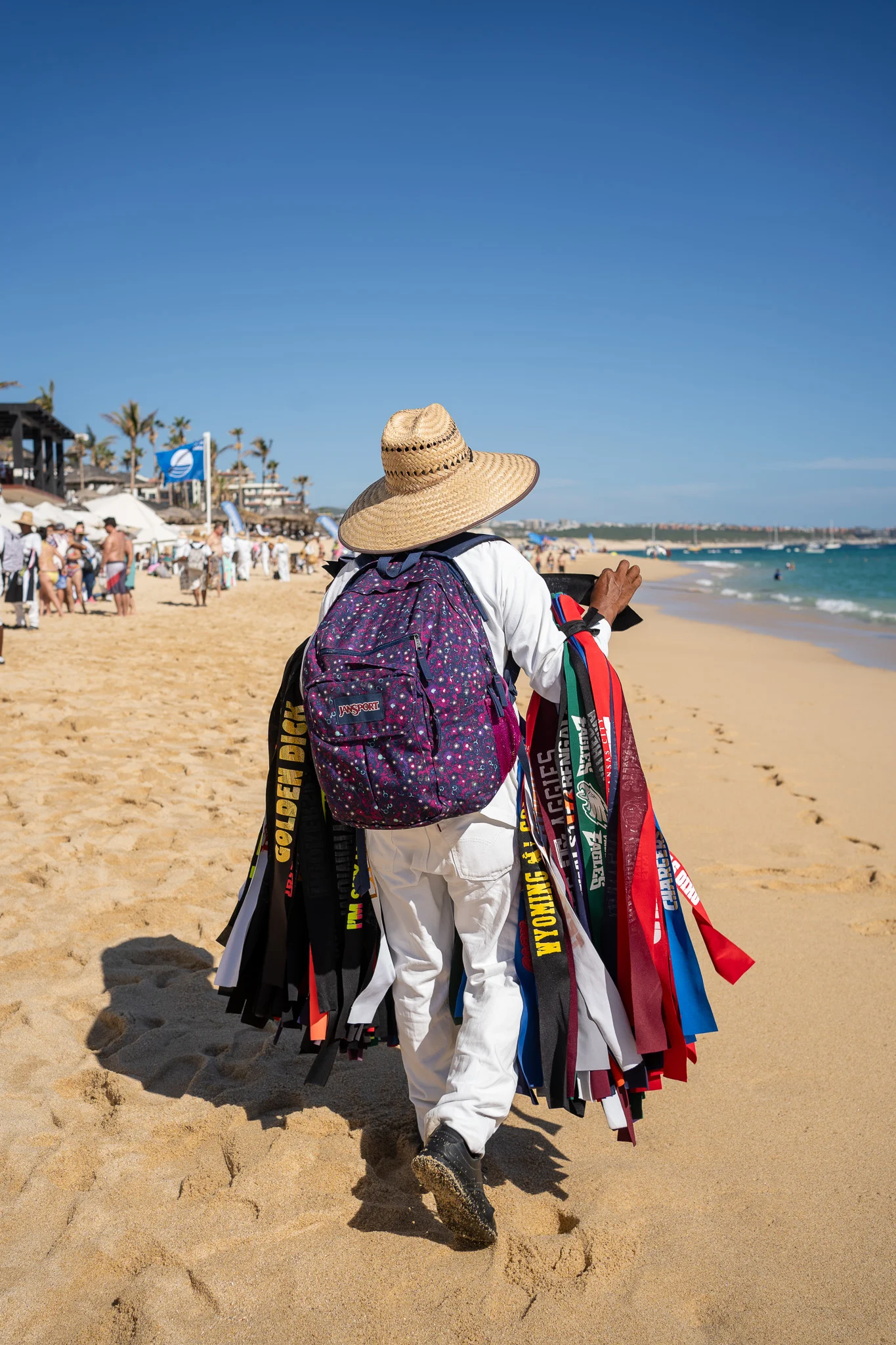 Cabo San Lucas Beach bandana vendor mexico
