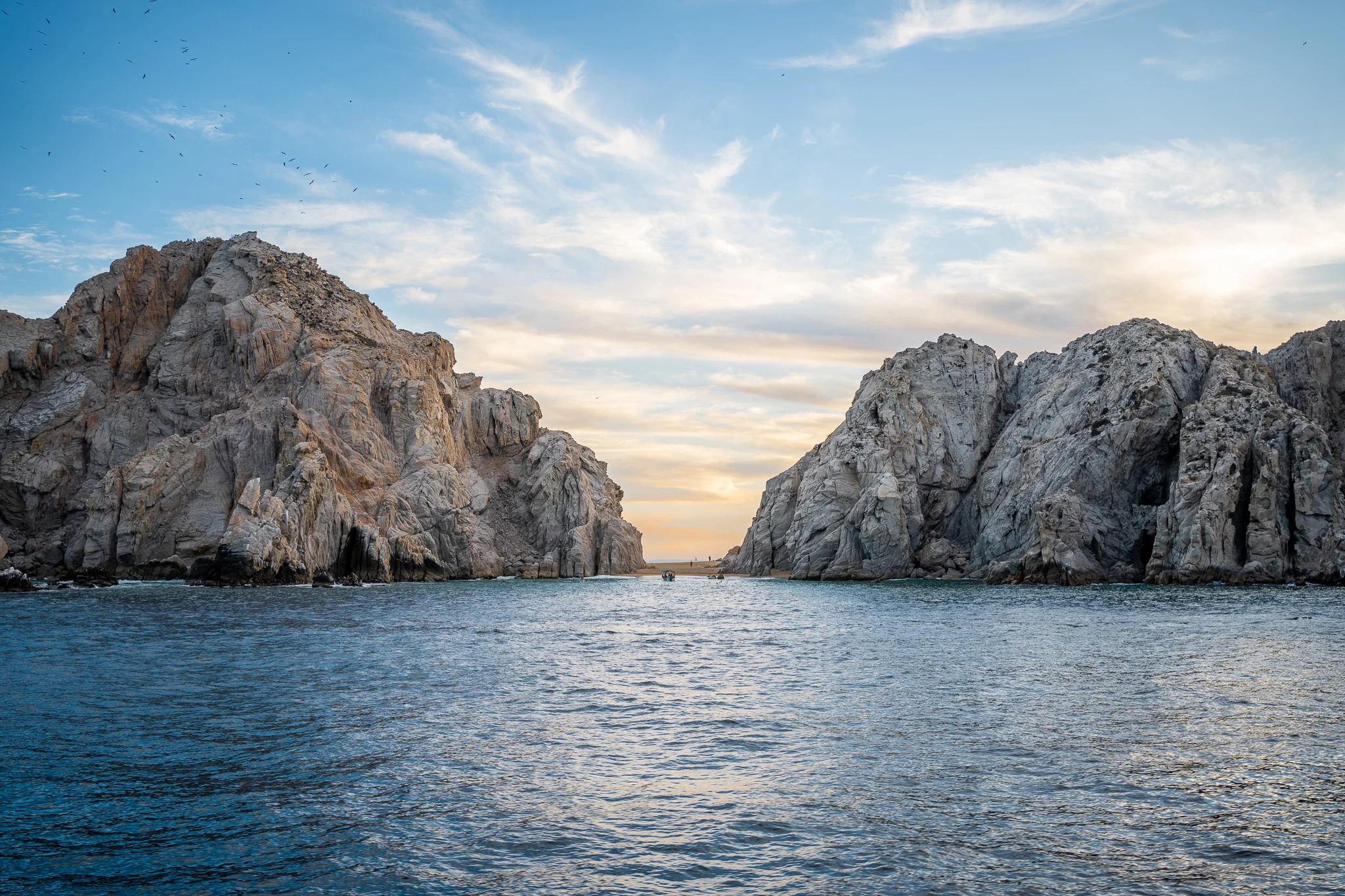 Playa del Amor Lovers Beach Cabo San Lucas Mexico Sunset boat tour