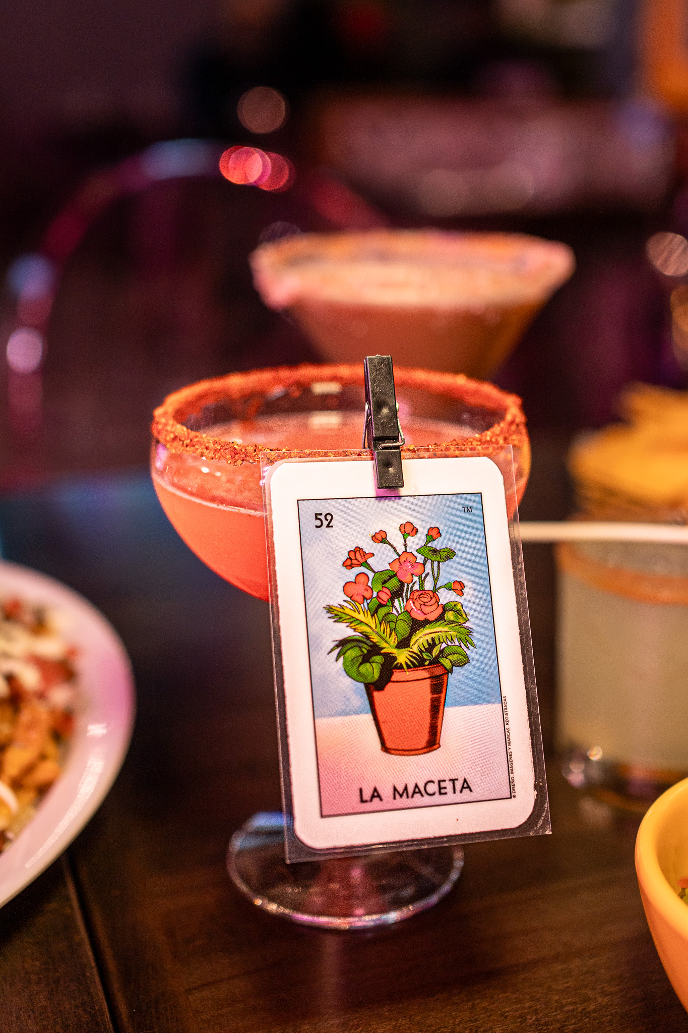 La Loteria watermelon chamoy Cocktail from Taco City Taqueria Seattle