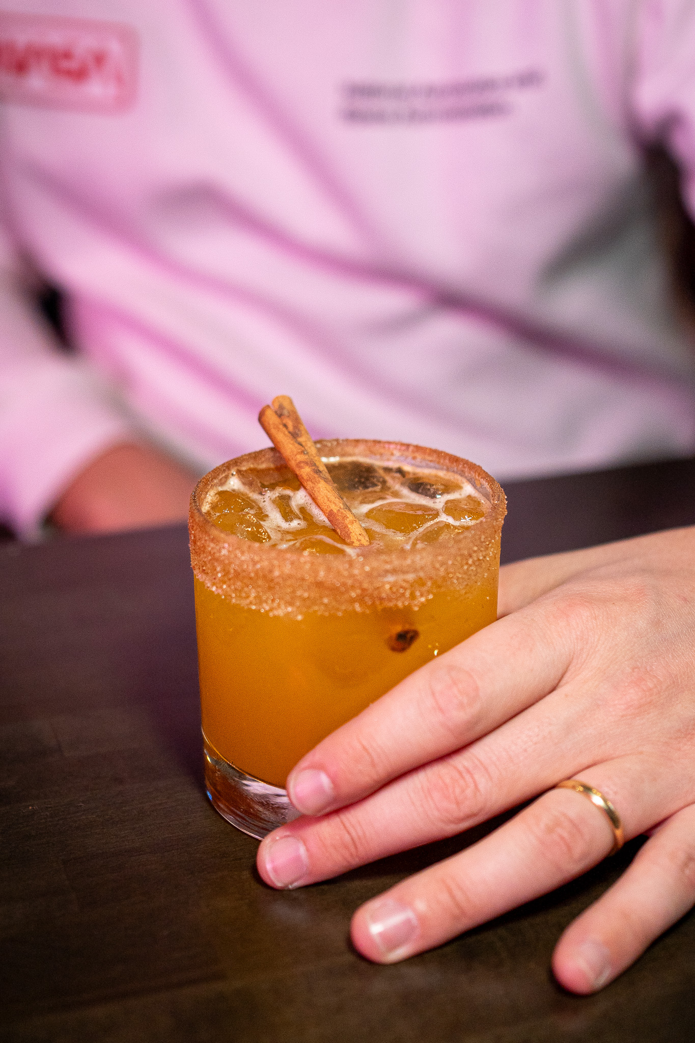 pumpkin rita cocktail from Taco City Taqueria Seattle