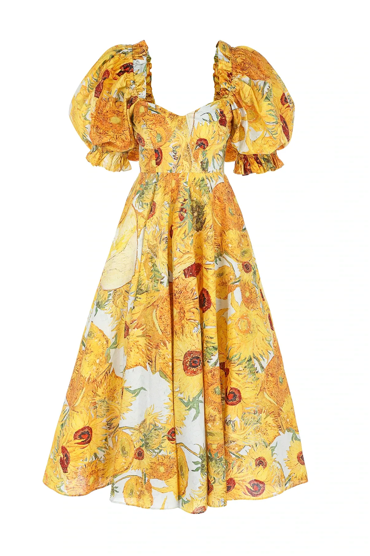 Selkie Sunflowers Tea Rose Dress