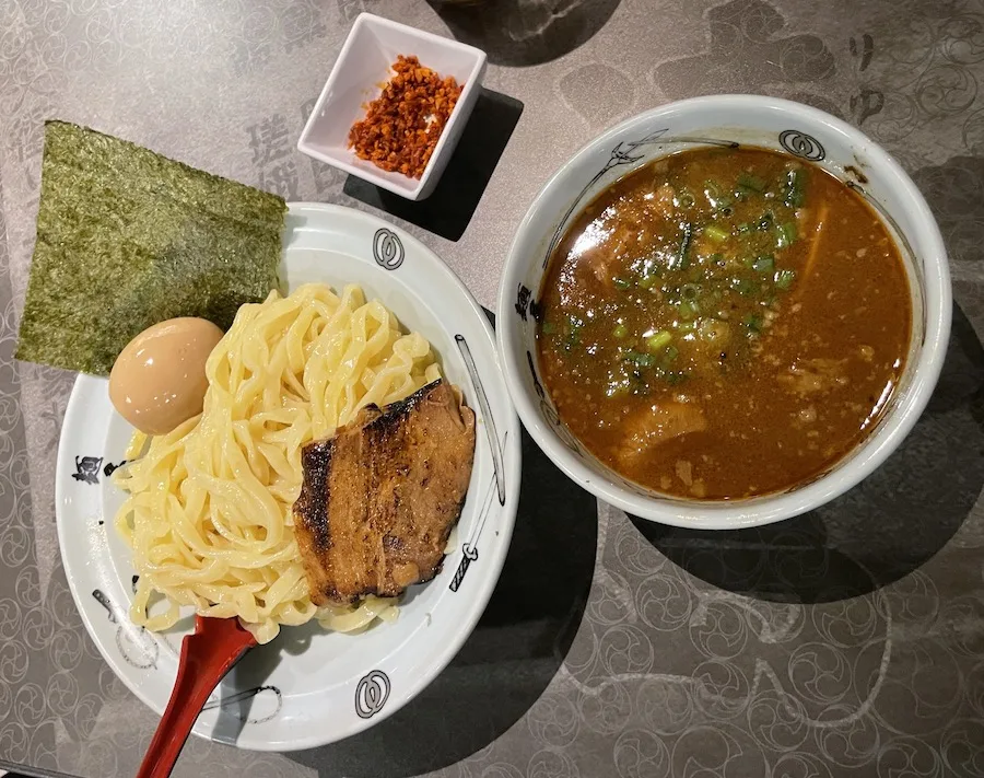 Tsukumen dipping noodles from Menya Musashi