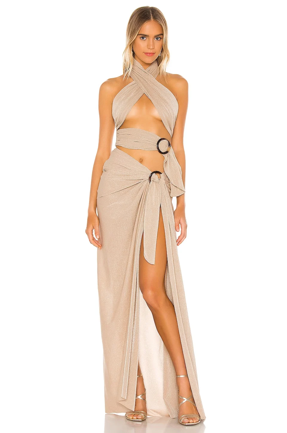 Bronx and Bianco Cleopatra Dress Nude