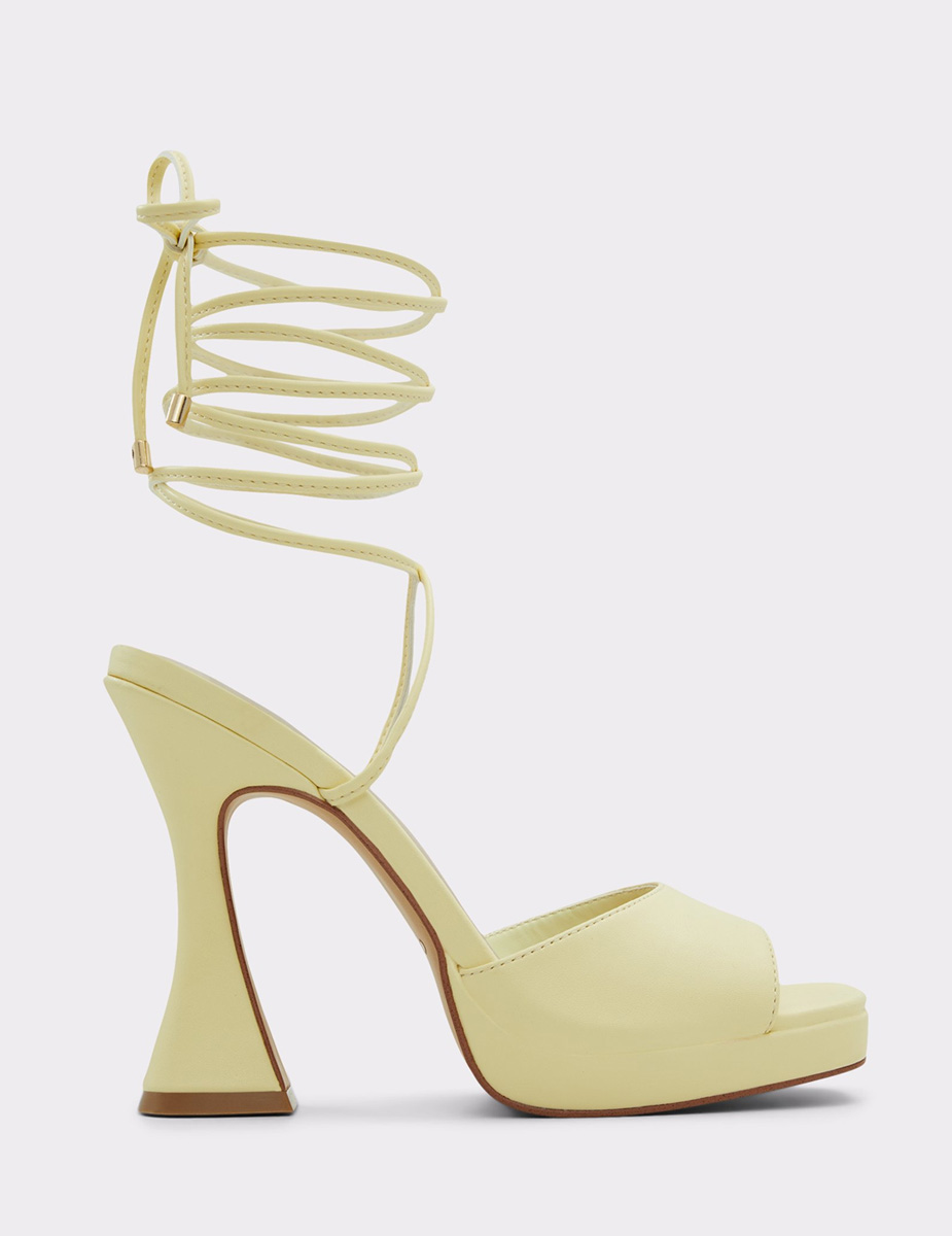 ALDOS Daphnee platform heels in Light Yellow