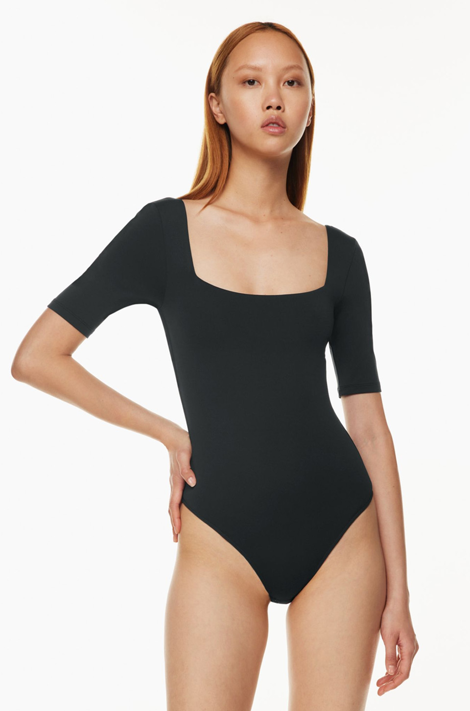 Aritzia Babaton Contour Squareneck Half Sleeve Bodysuit