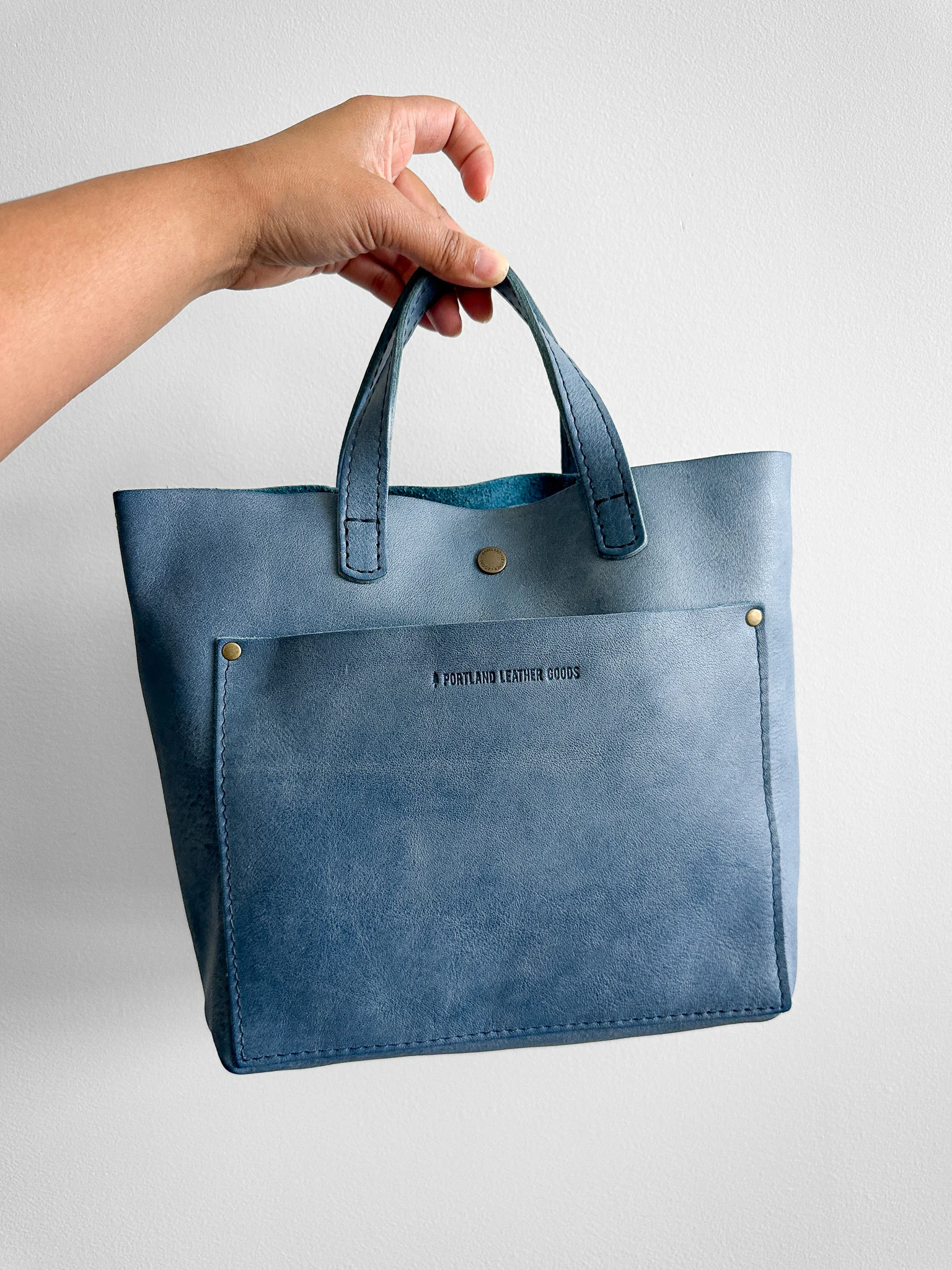 Portland Leather Goods Mini Tote Pastel Blue crossbody bag Mystery Box