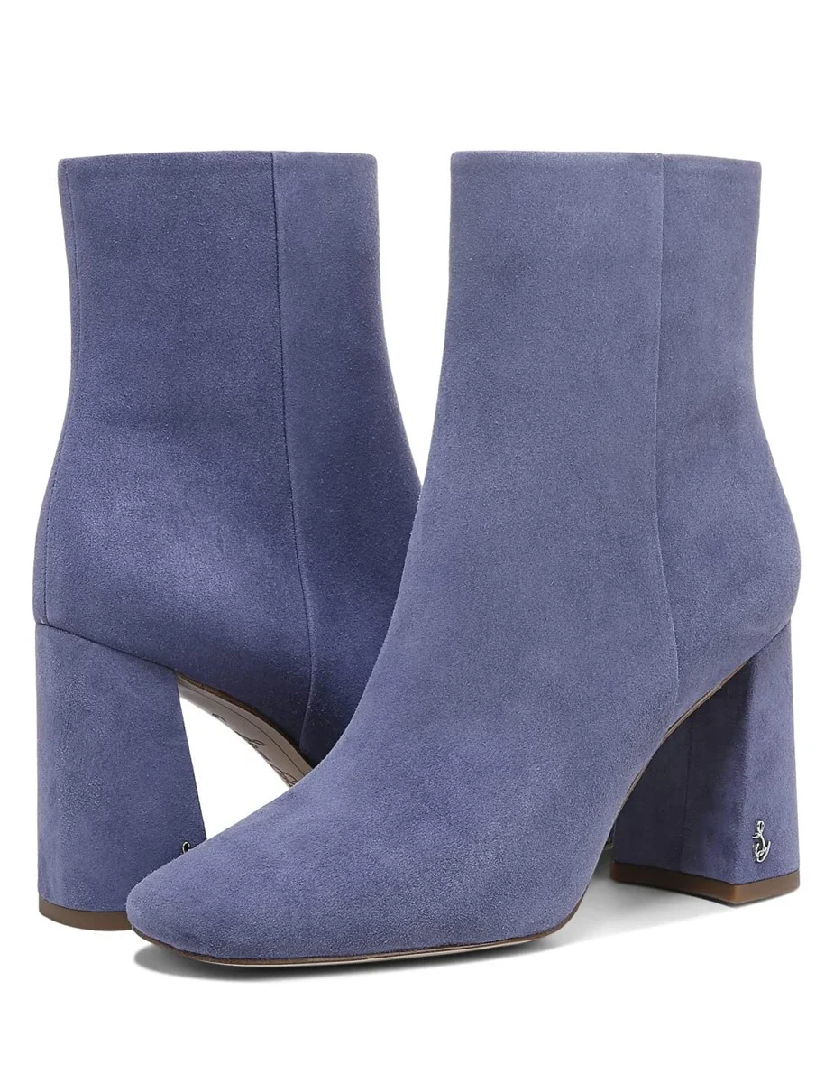 Sam Edelman Codie Booties in Dusty Violet Purple suede