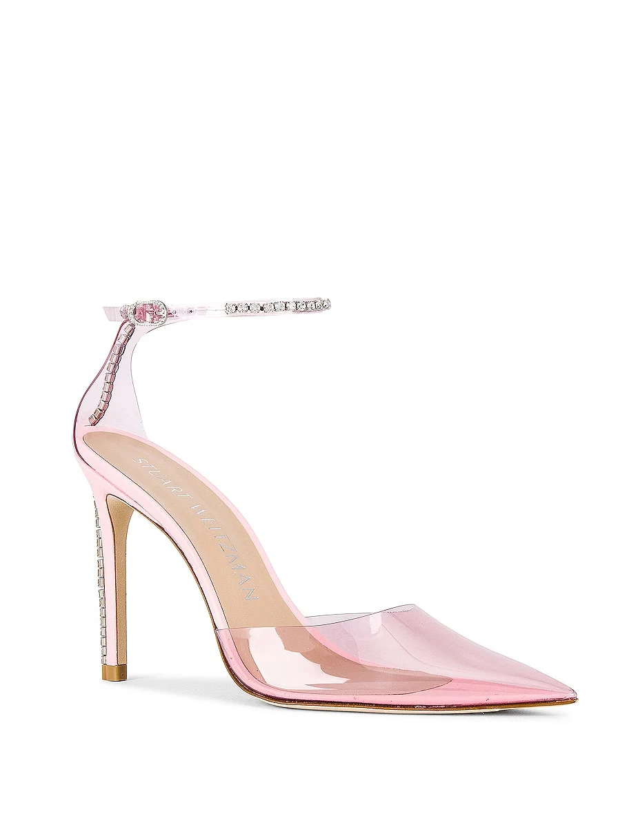 Stuart Weitzman Glam 100 Strap Pump pink heels
