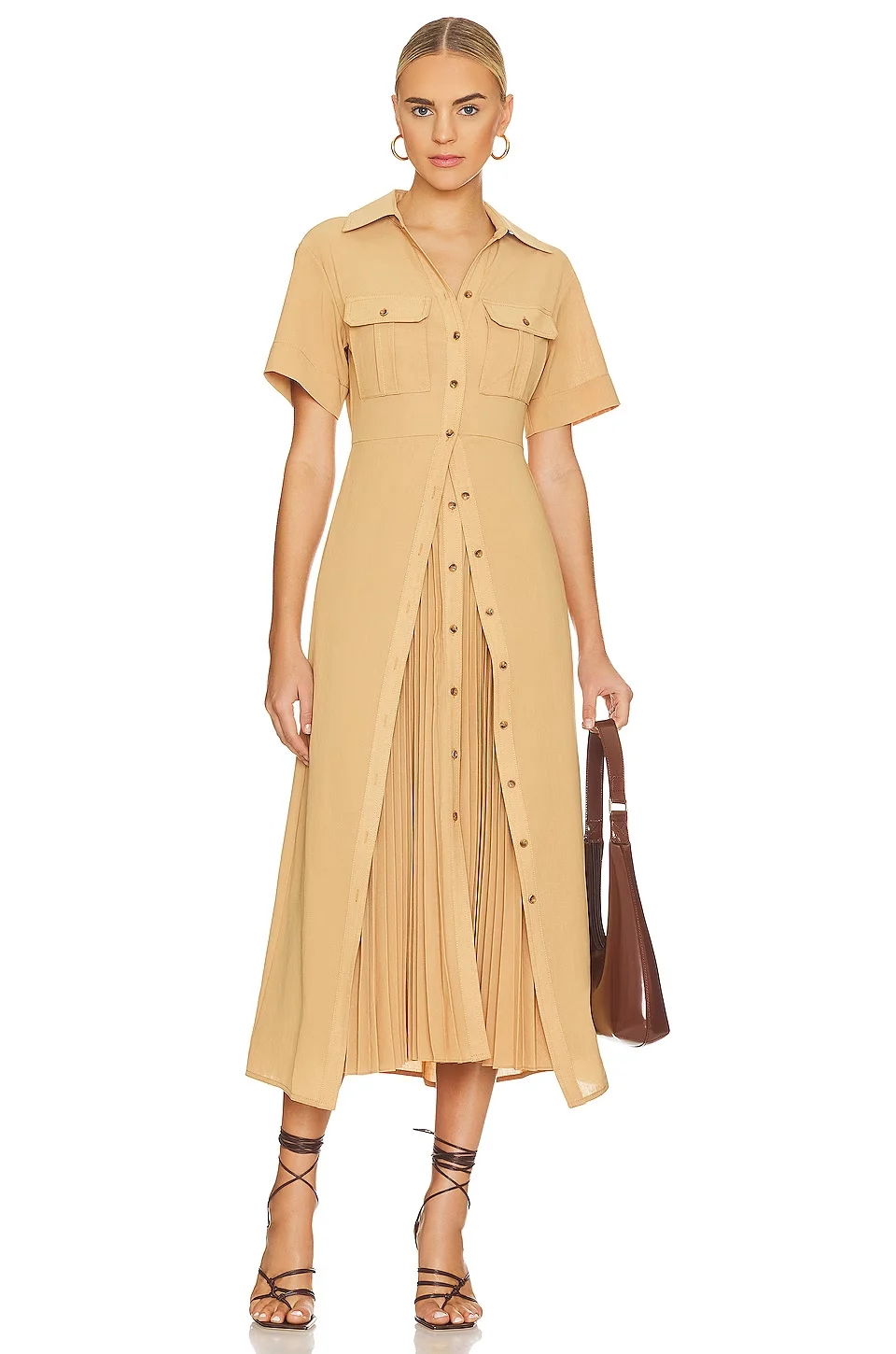 ALC Florence Dress khaki pleats