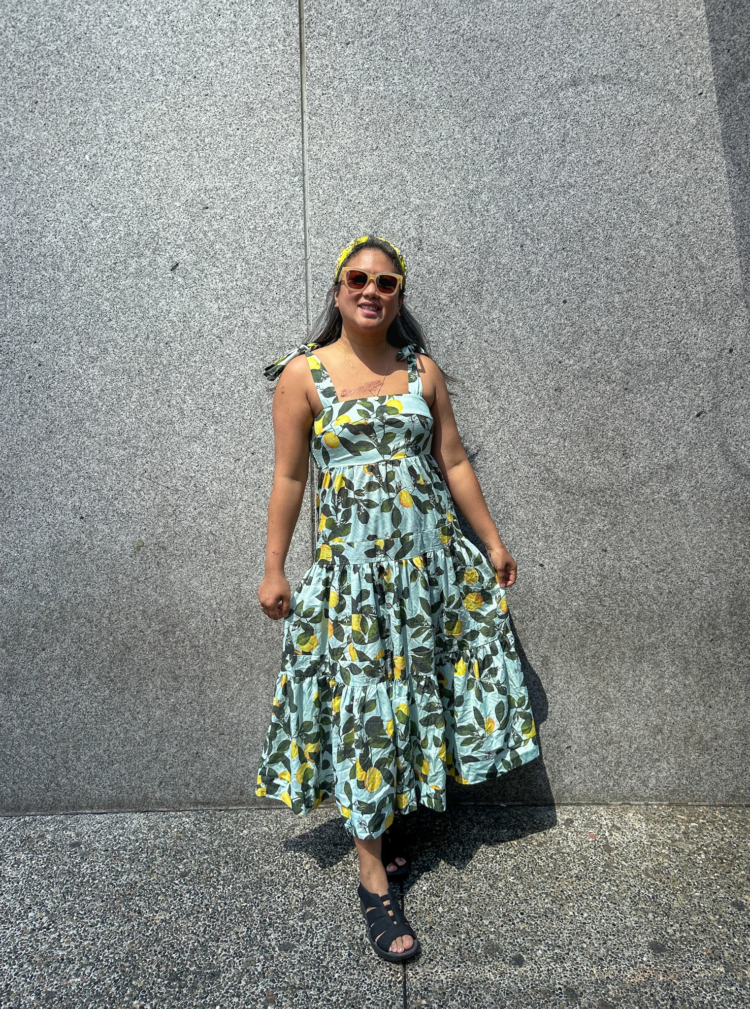 Chicwish Lemon Print Maxi Dress sundress