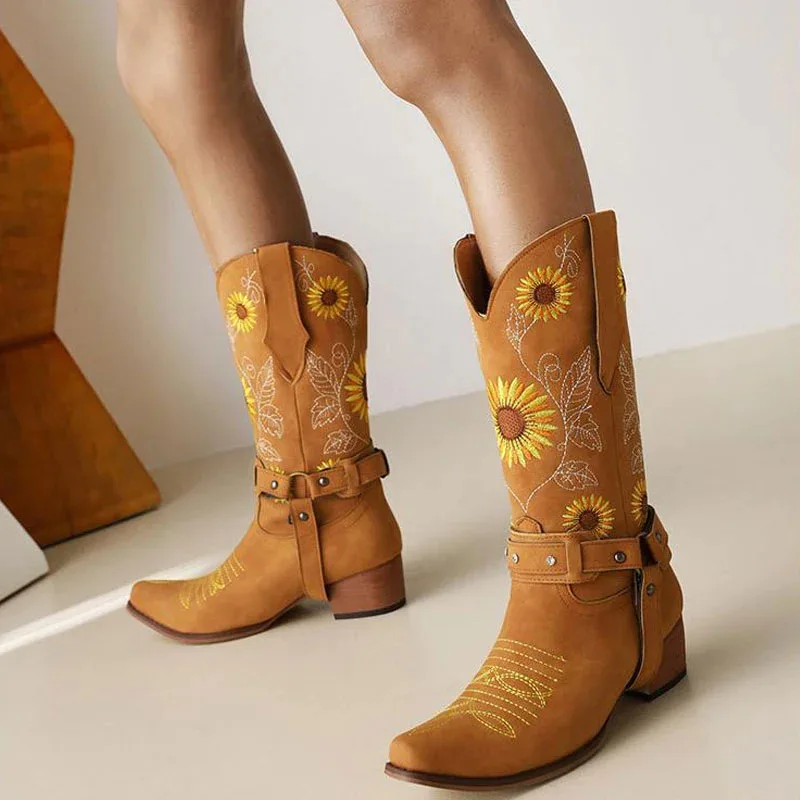Sunflower Cowboy Boots