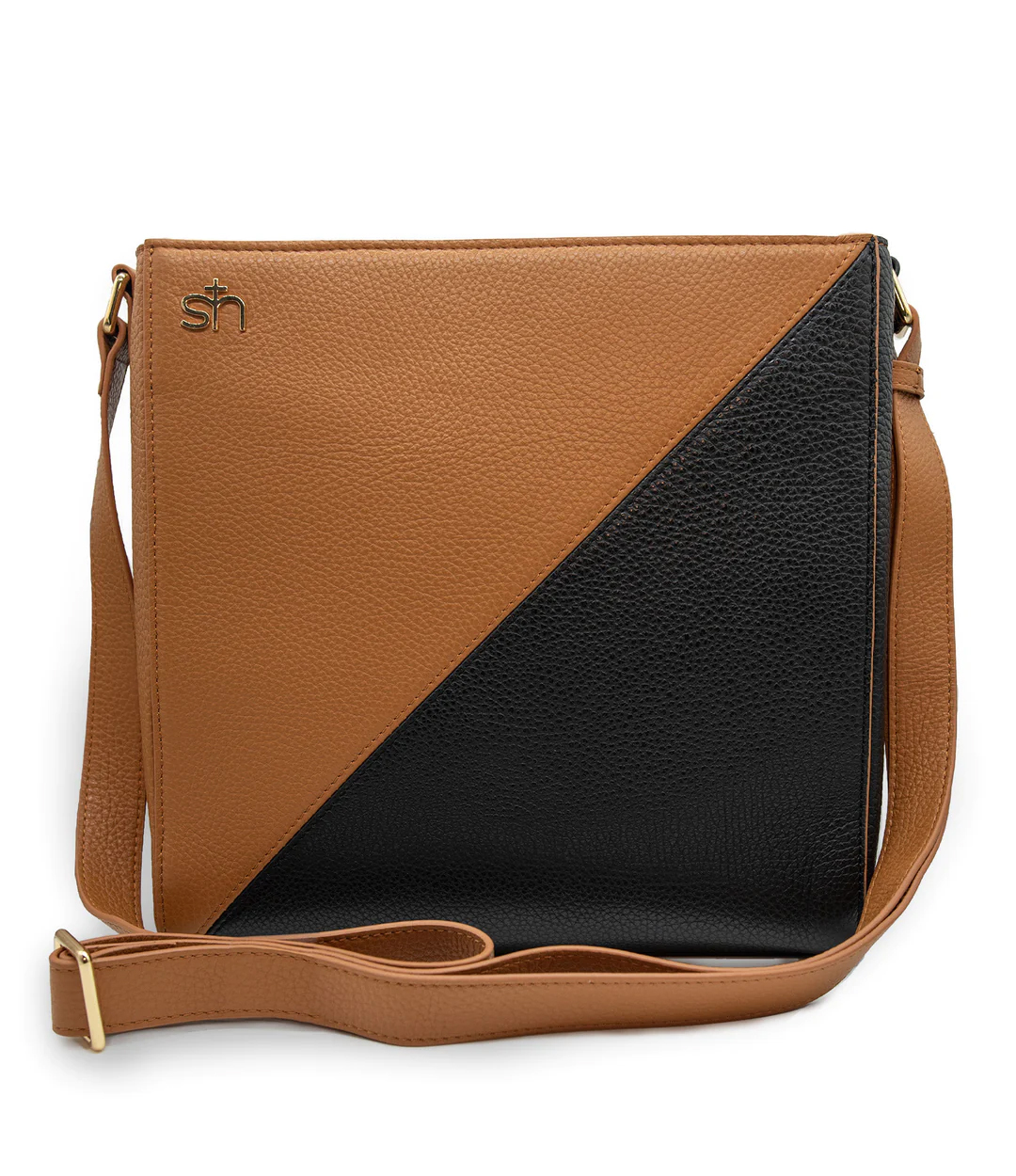 Swatzell+Heilig Seville carbon crossbody bag black caramel