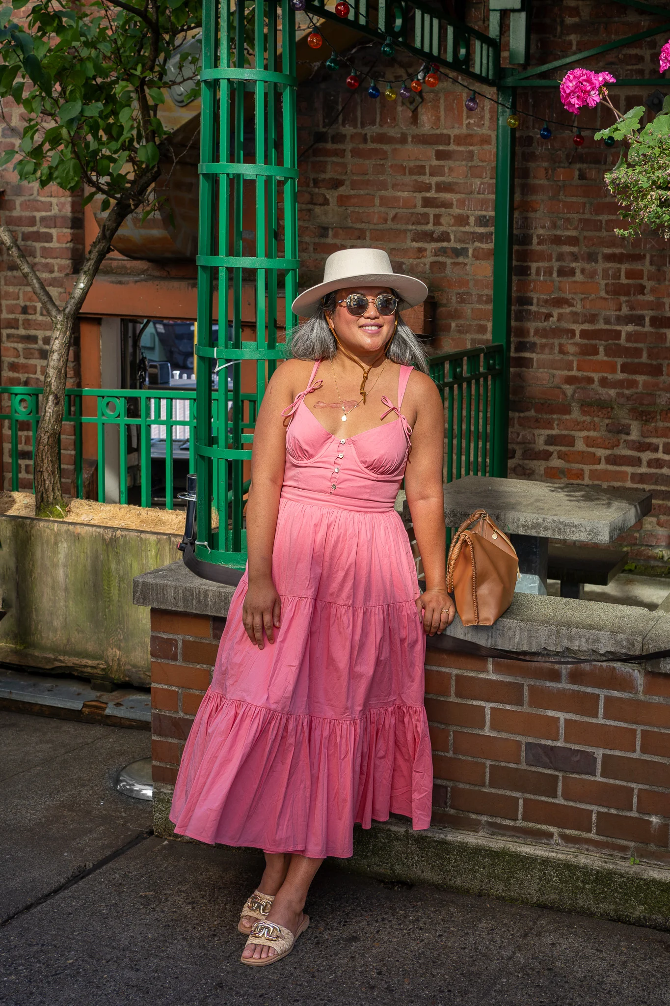 Tularosa Poppy Pink Midi Dress Review Gigi Pip Hat adidas originals steve madden sandals
