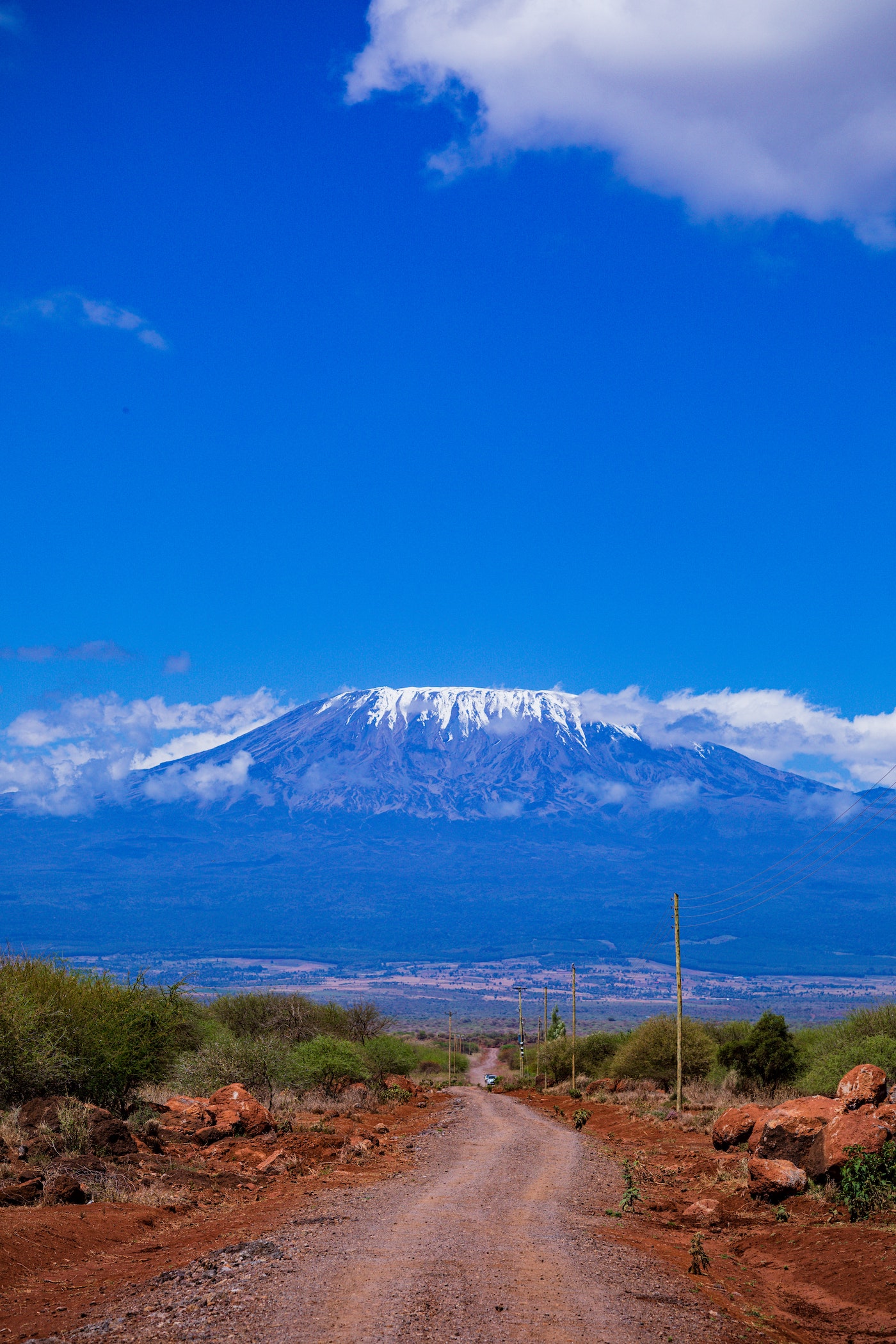 Mount Kilimanjaro from road