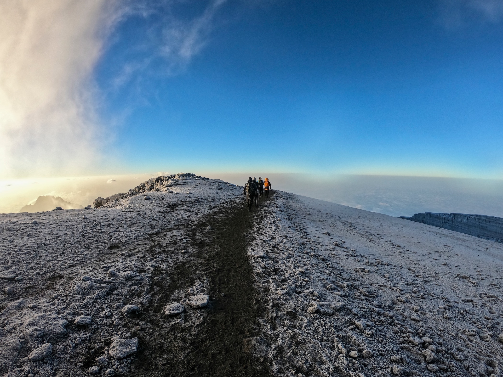 top hiking path of mount kilimanjaro