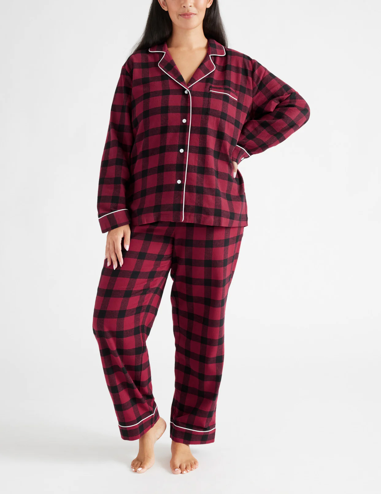 Knix Red Plaid Lumberjane Pyjamas sleepset