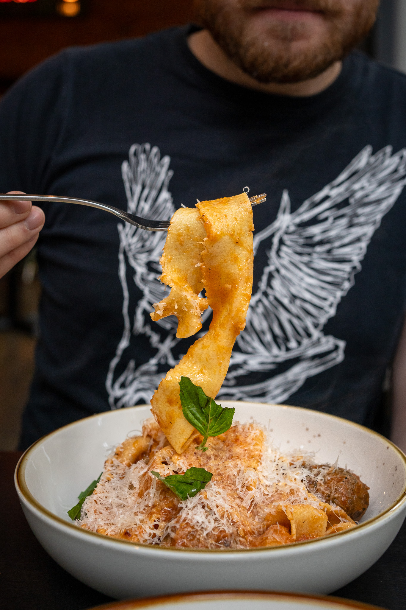 handmade italian pasta seattle pomodoro with pappardelle
