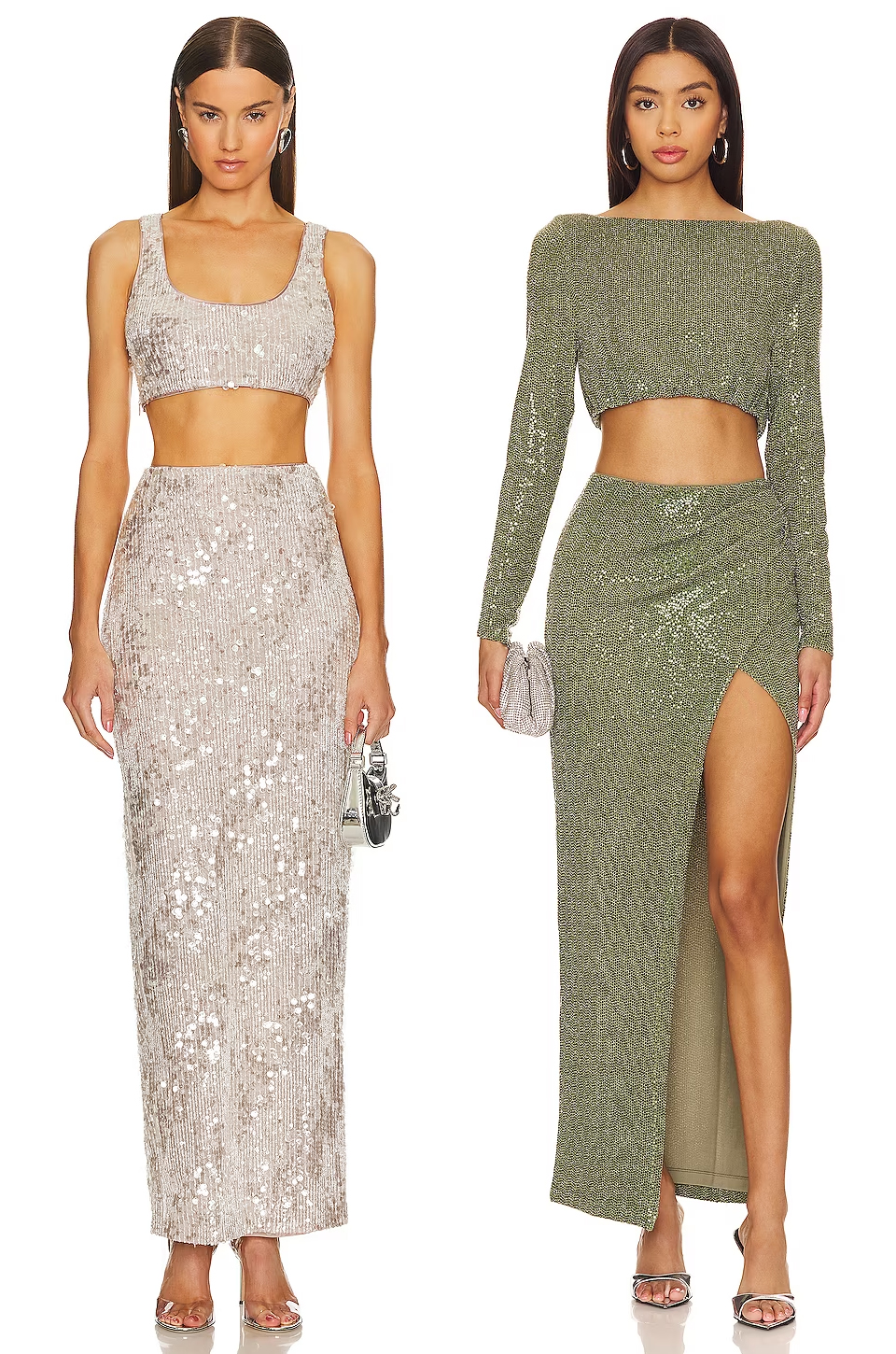 Michael Costello and Camila Coelho sequin co ord matching sets