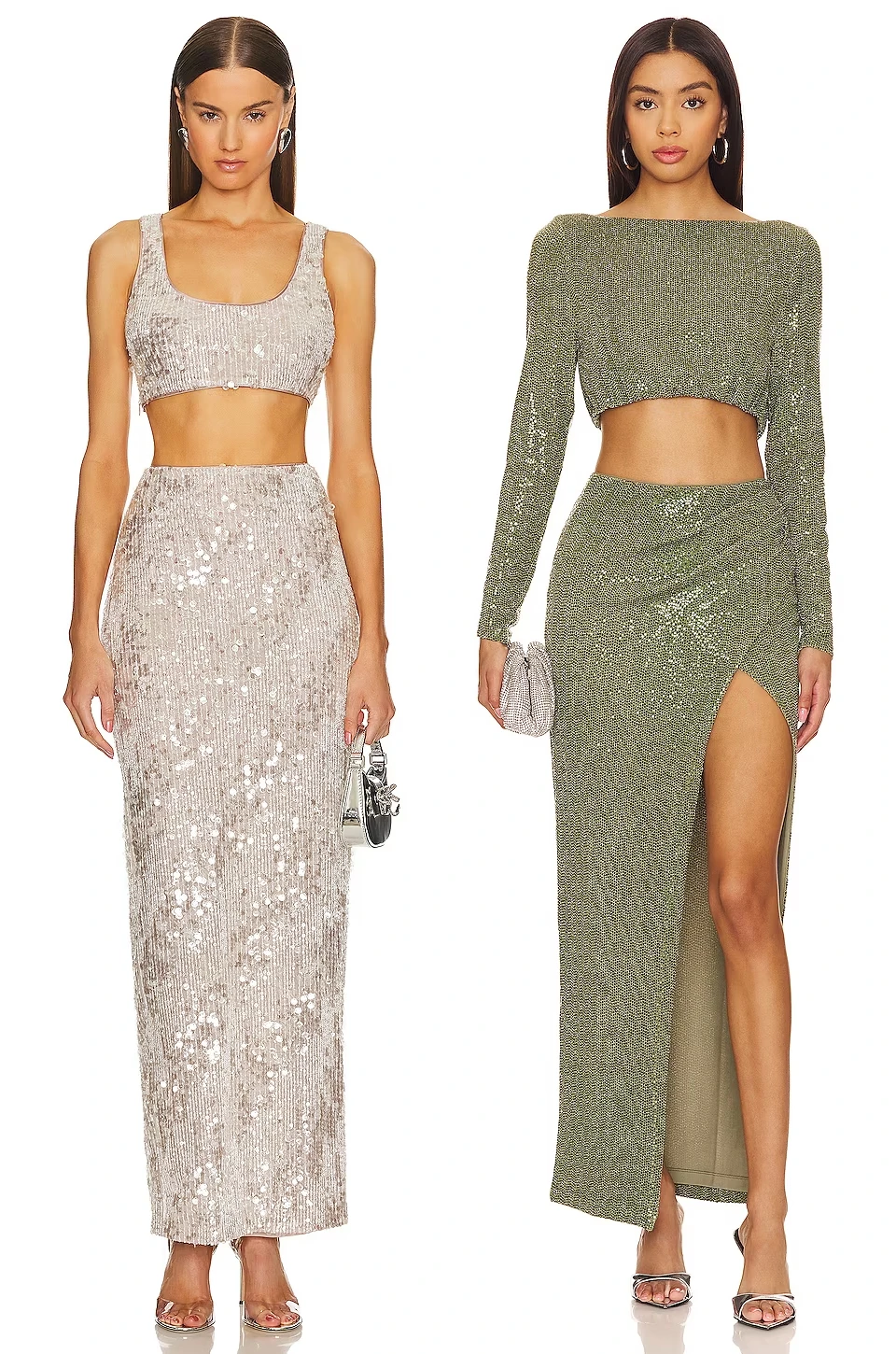 Michael Costello and Camila Coelho sequin co ord matching sets