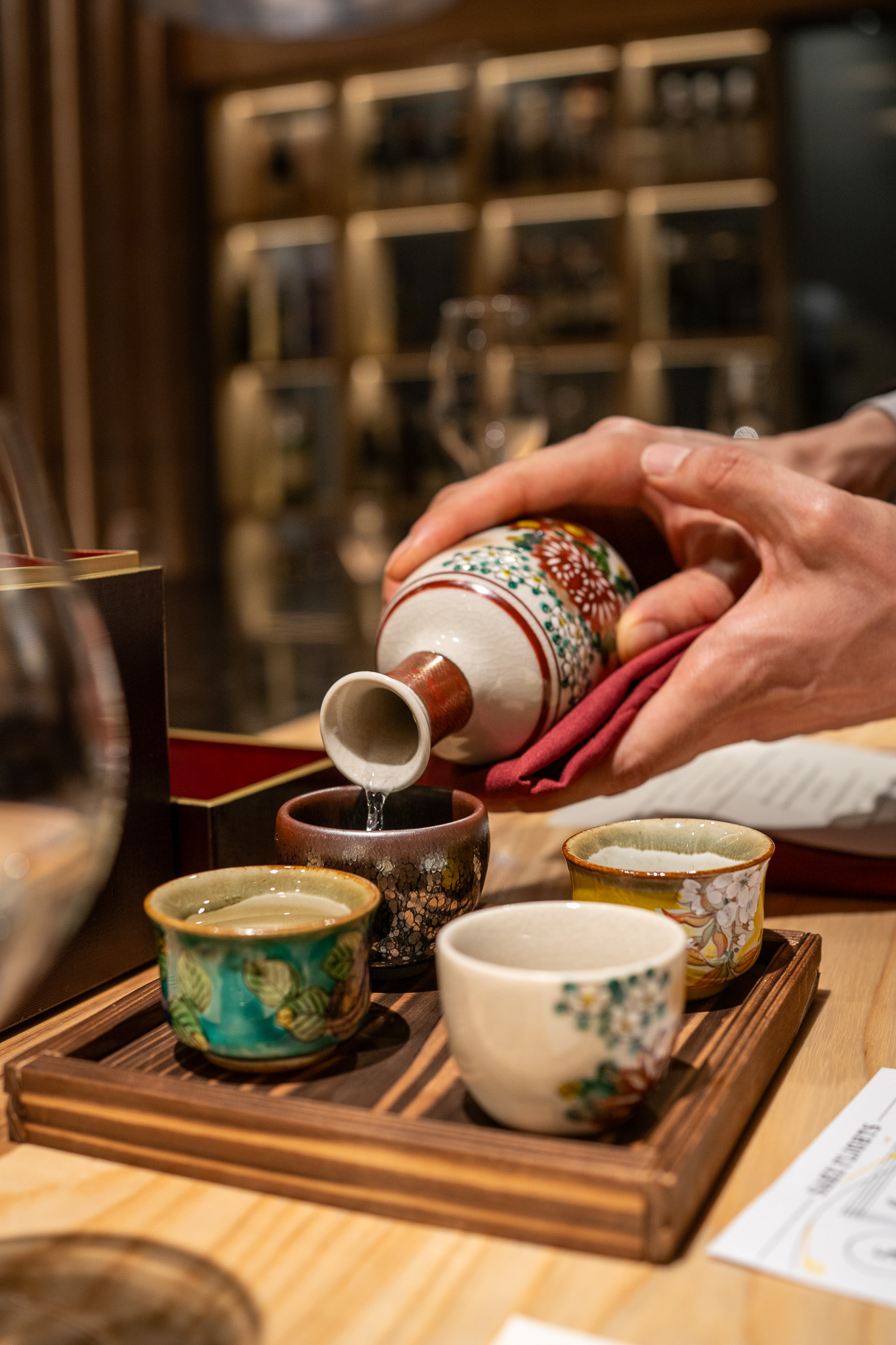 Sake flight Pairing Towa Kaiseki Redmond WA