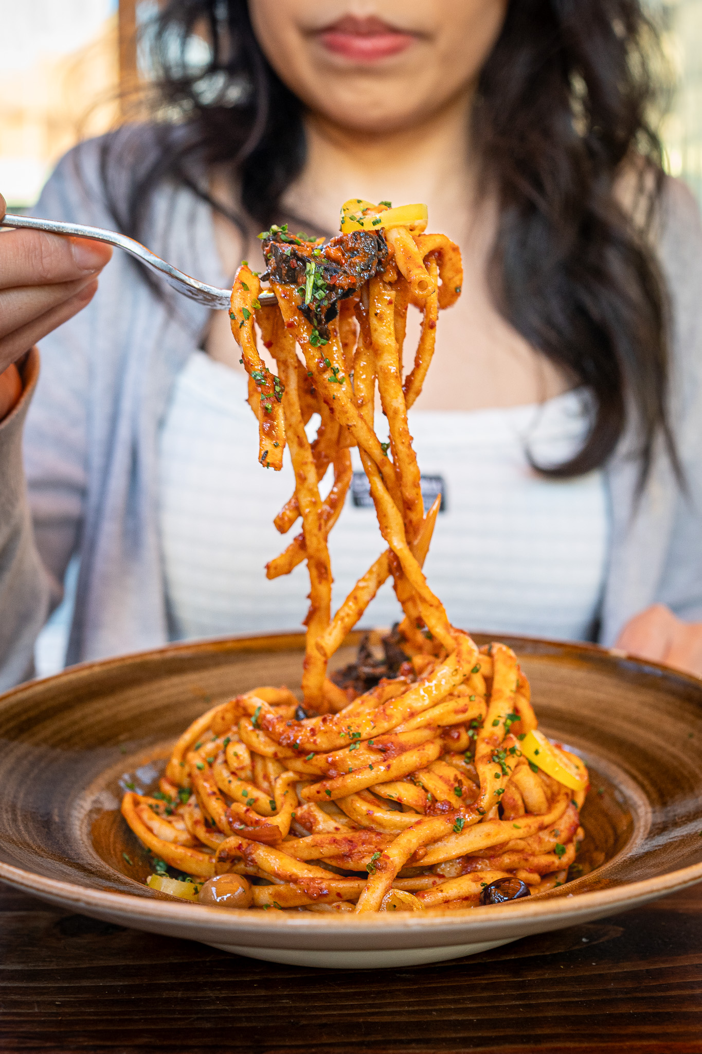 bucatini pasta from MKT in Greenwood Seattle