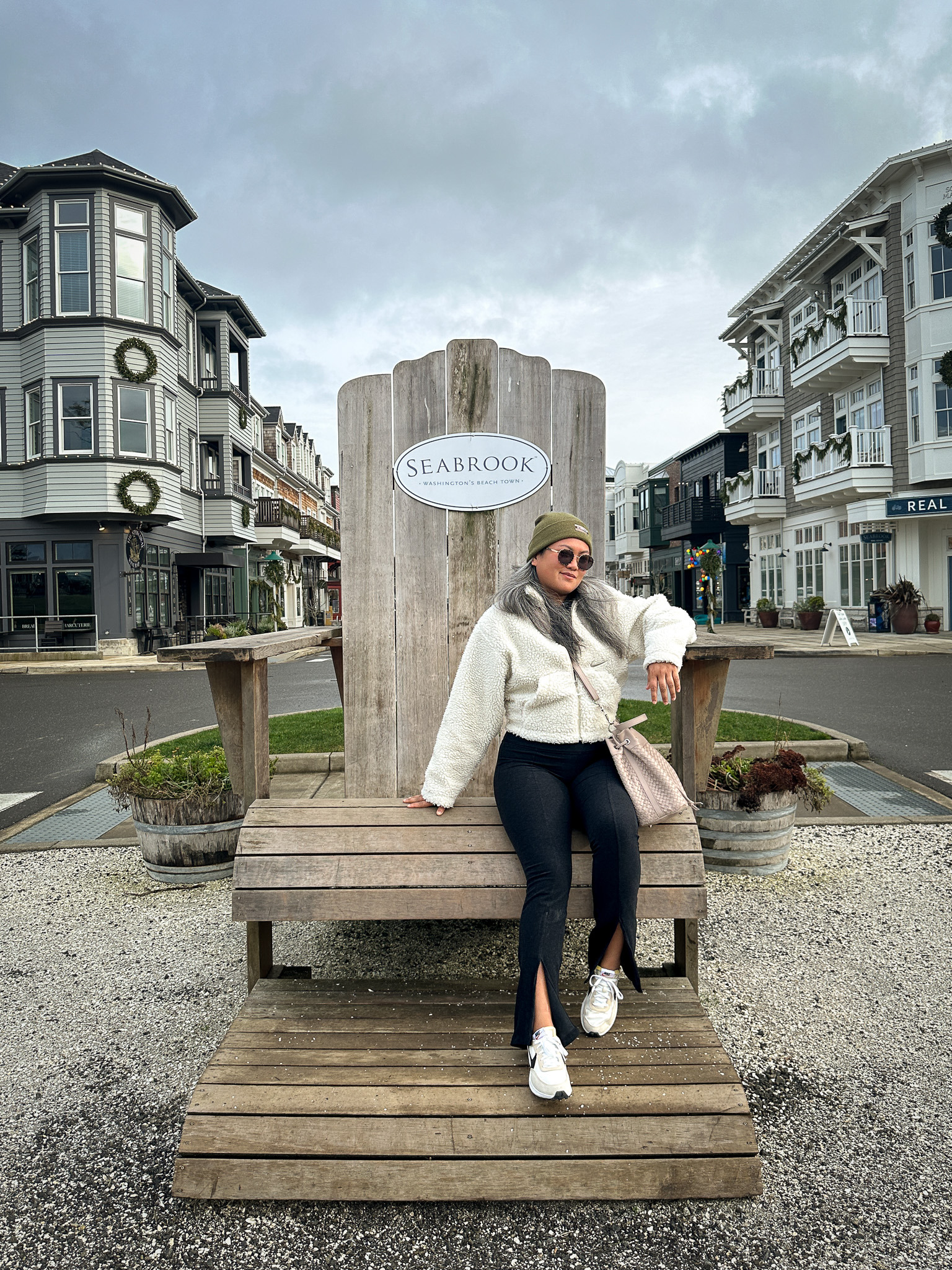 Seabrook WA big adirondak chair near beach