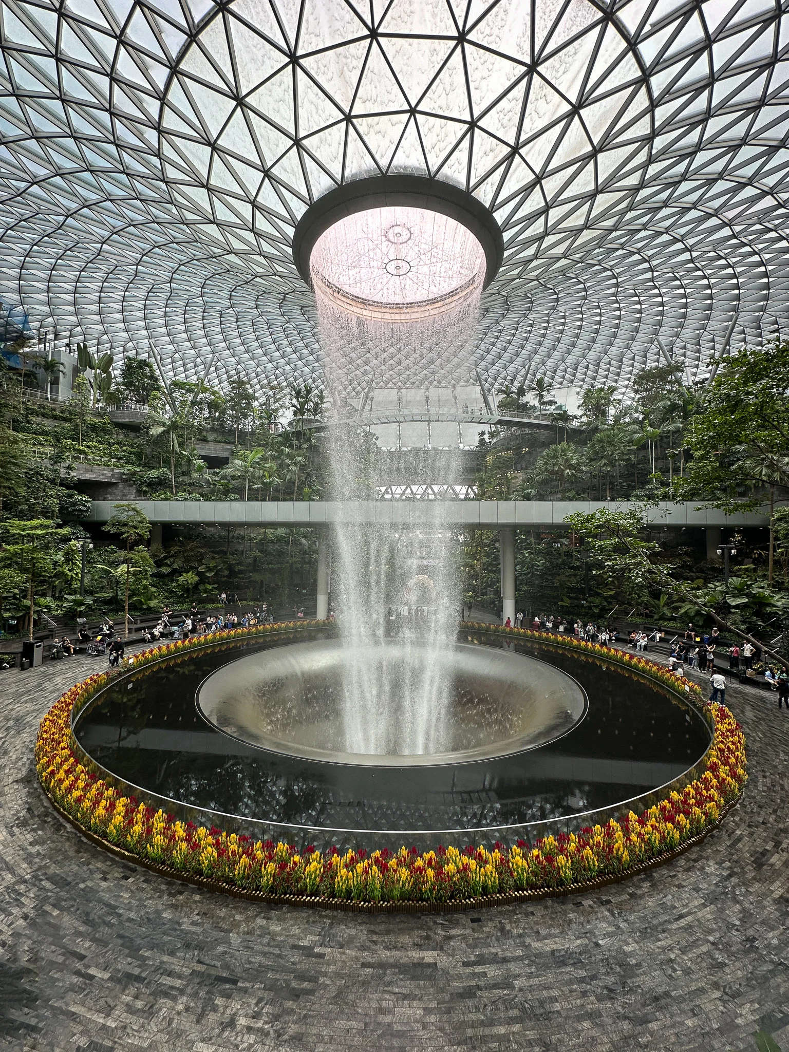 Changi Airport the Jewel Water Fountain Singapore