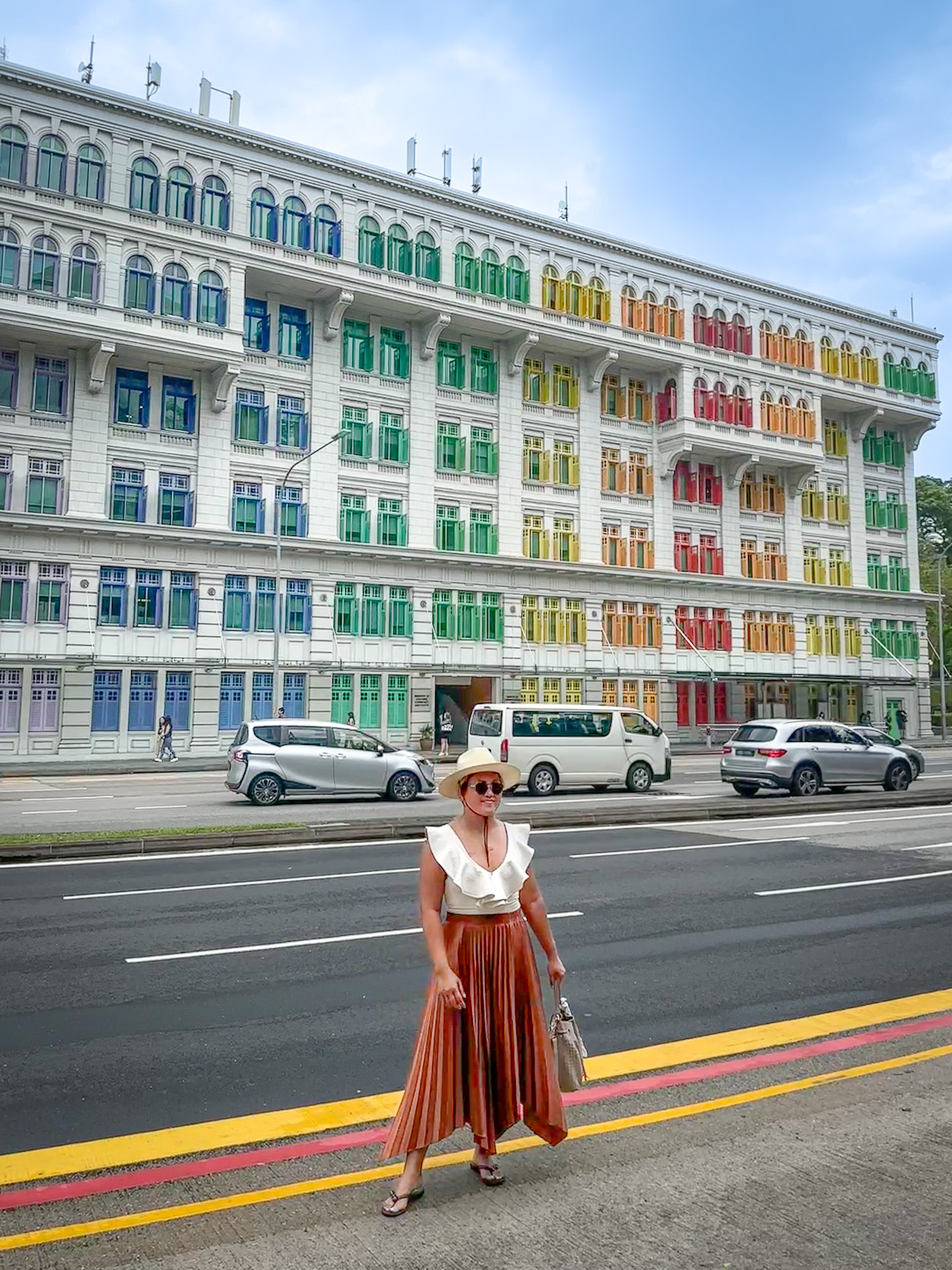 Colorful rainbow Old Hill Street Police Station Singapore