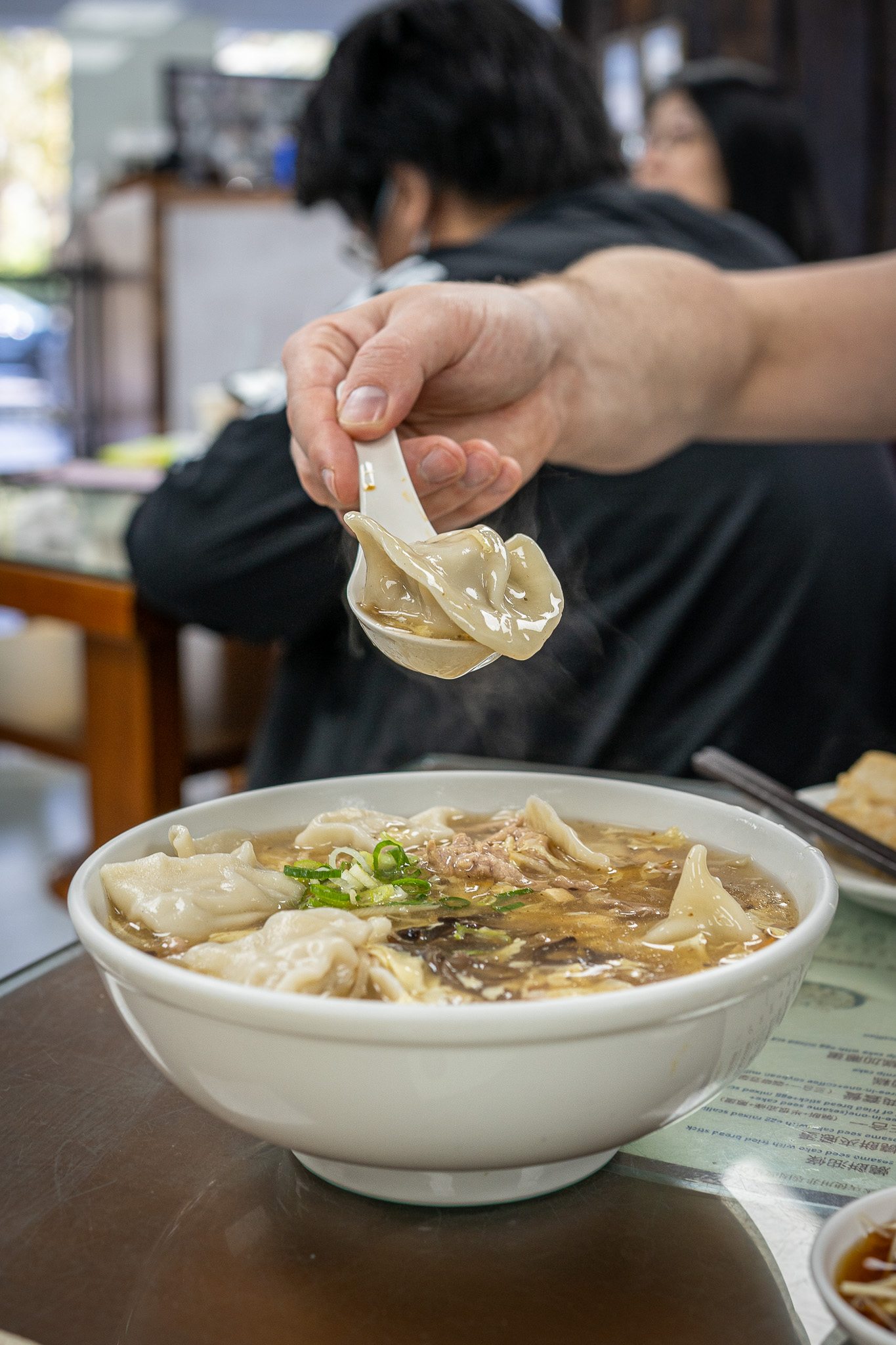 Dumplings in Hot and Sour Soup from taipei Taiwan