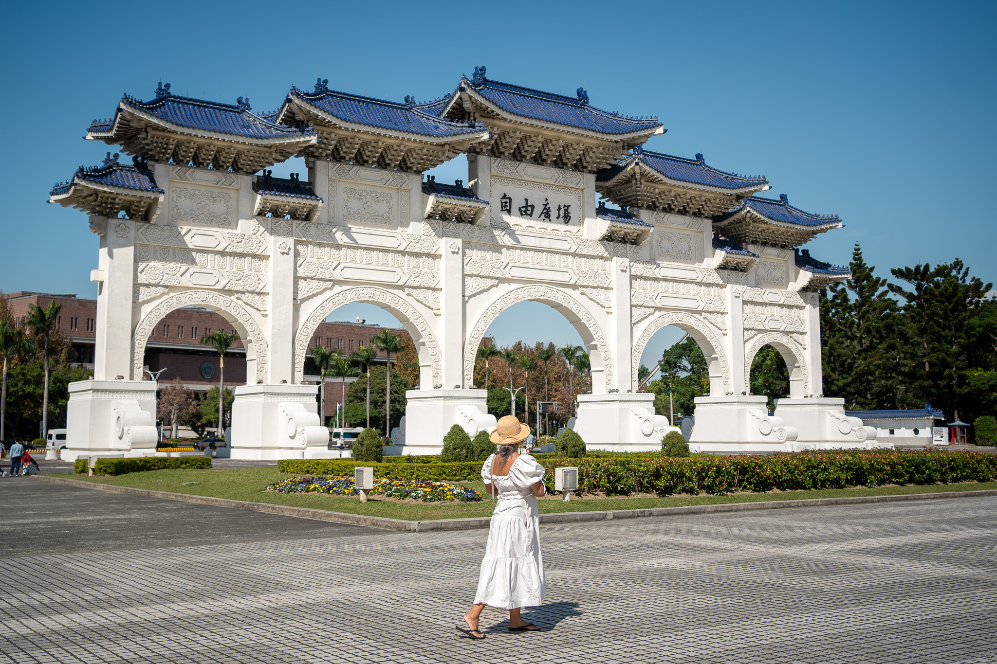 Liberty Square Arches Gate Taipei Taiwan Alex Tran En Saison Brielle Dress Wallaroo Catalina Hat