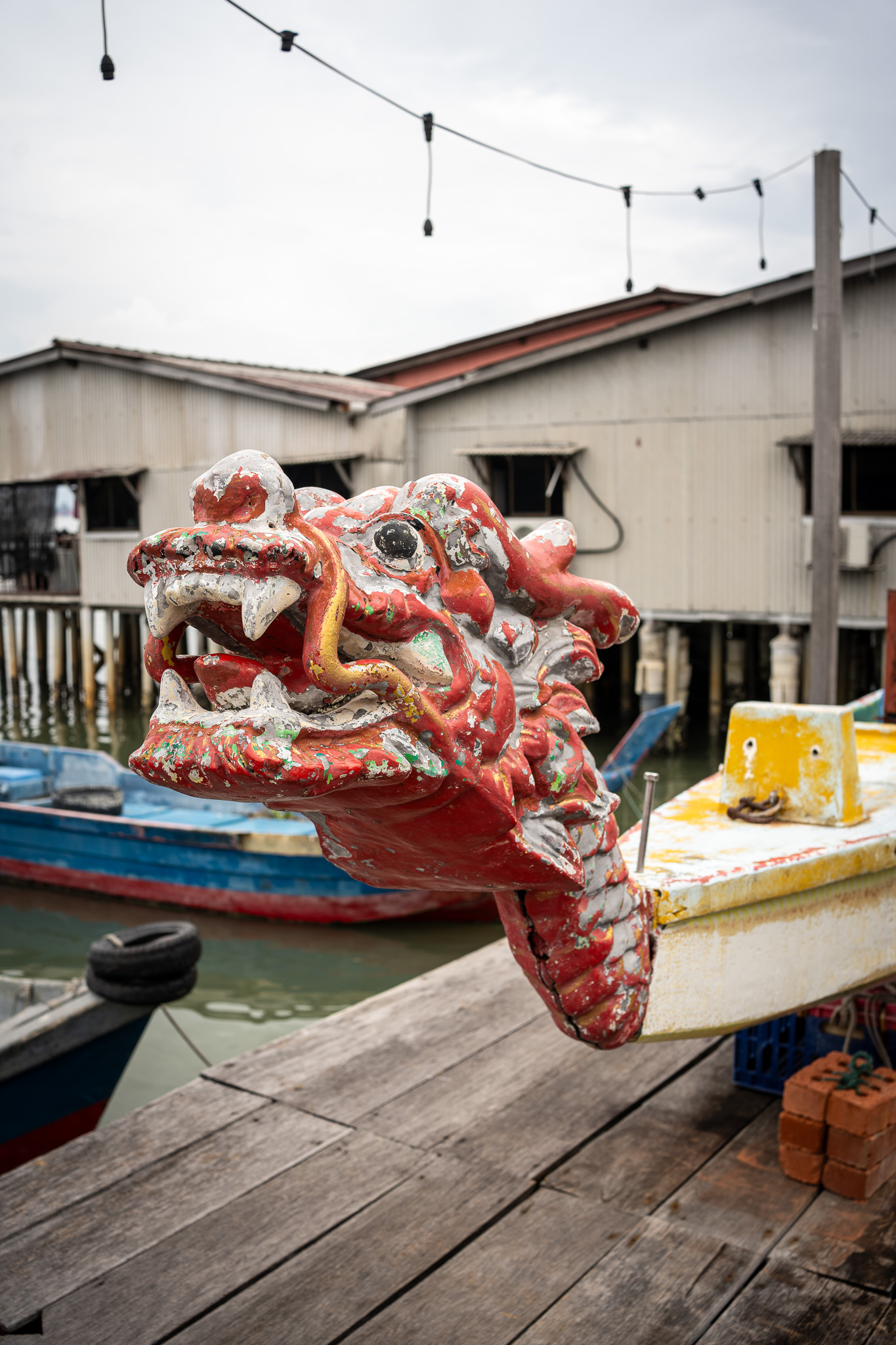 Dragon Boat in Chew Jetty Penang Georgetown Malaysia