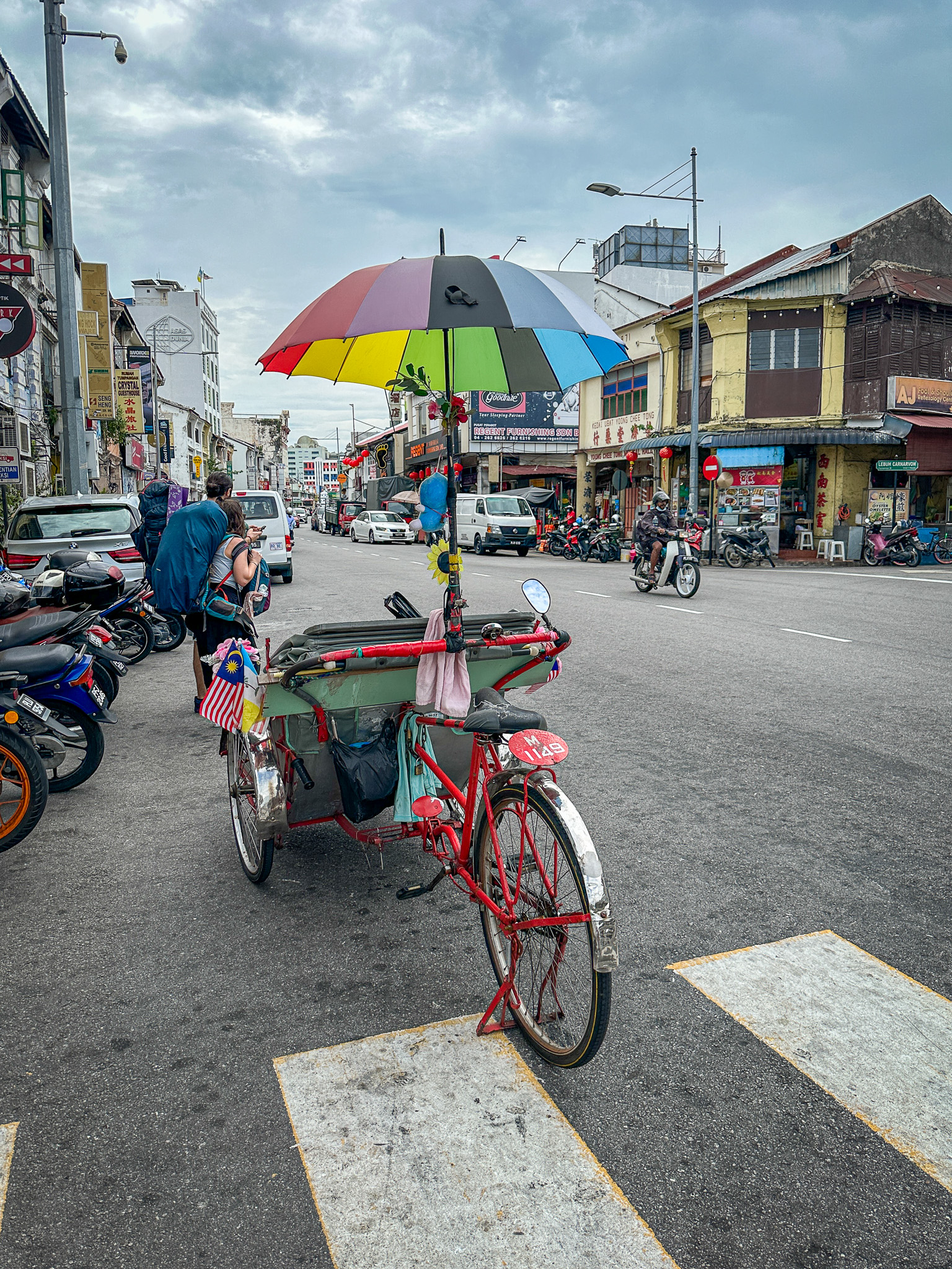 Penang malaysia Trishaw bike tour