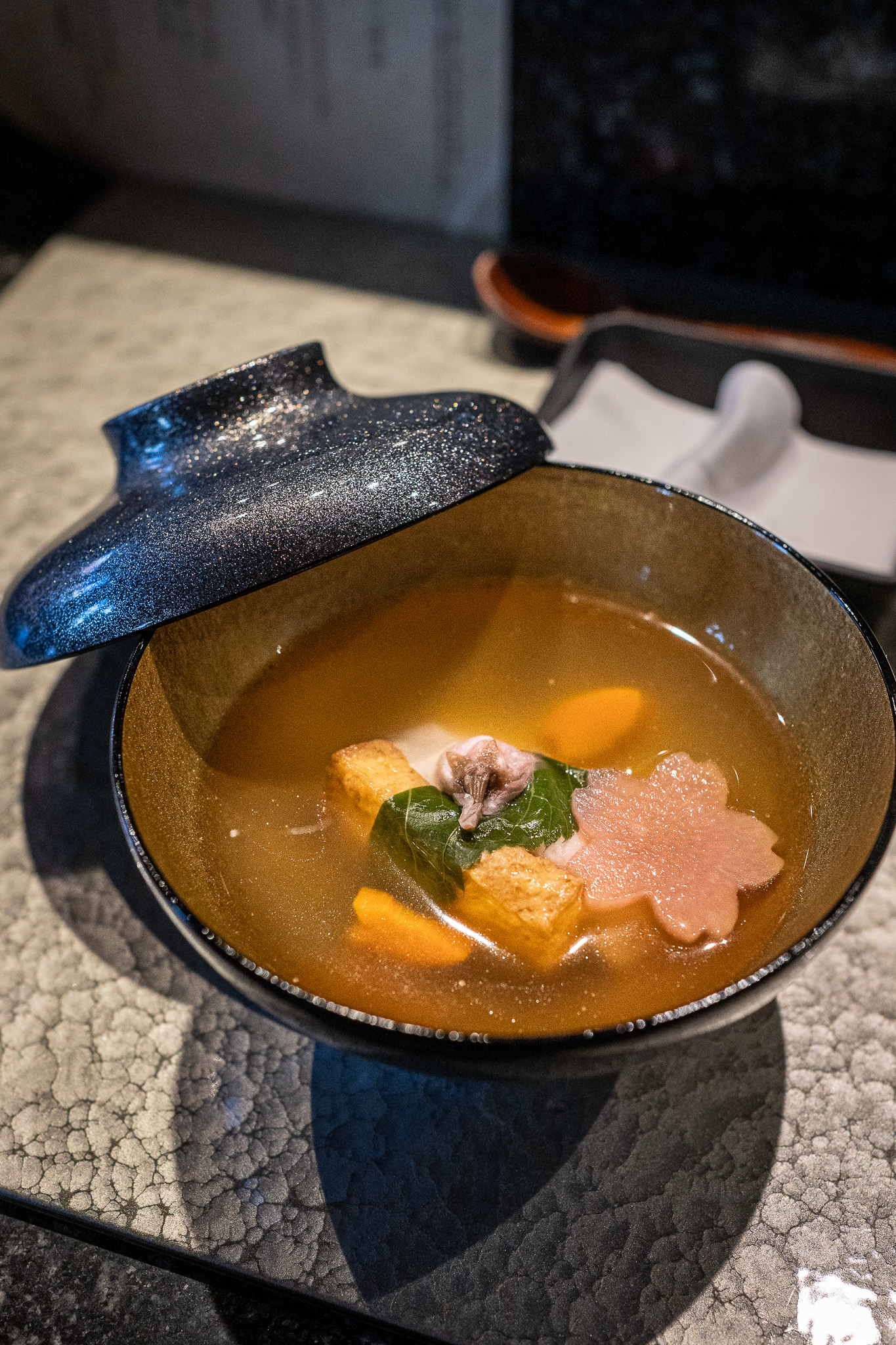 Shiros Sushi Omakase Collagen fish soup