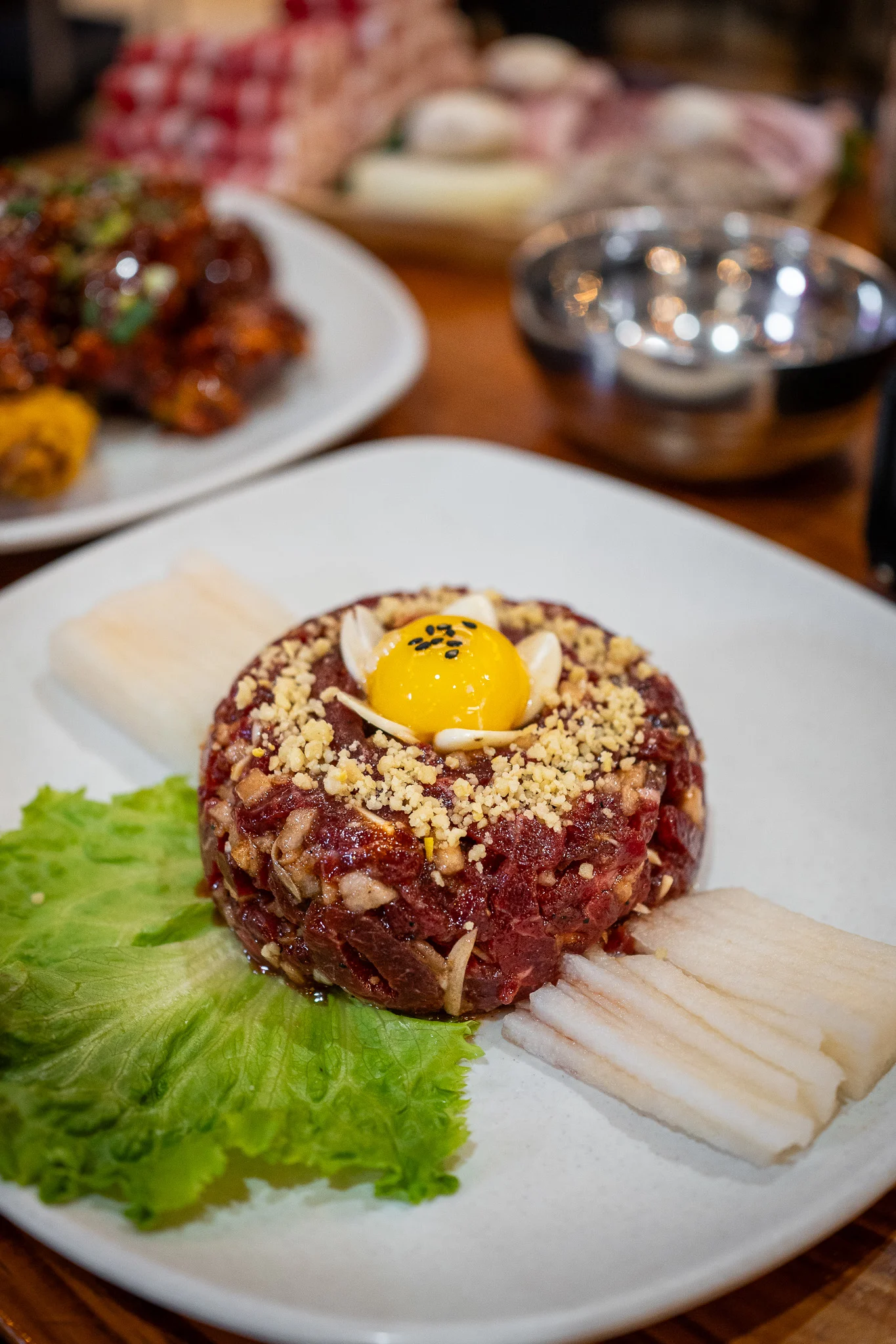 korean steak tartare Yukhoe New Gangnam Korean BBQ Lynnwood WA