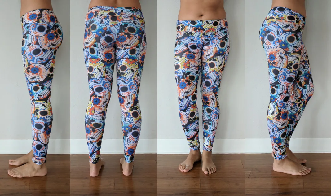 onzie review day of the dead sugar skull leggings try on