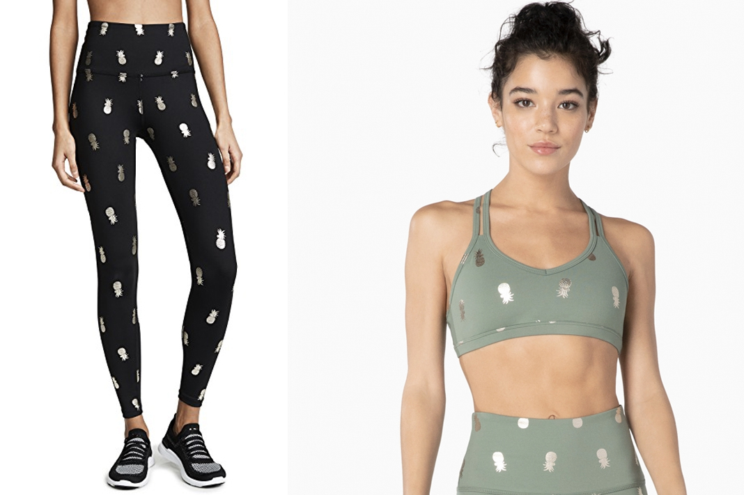 best pineapple print activewear beyond yoga sports bra leggings schimiggy reviews