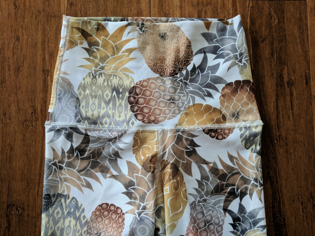 emily hsu designs leggings pineapple waistband