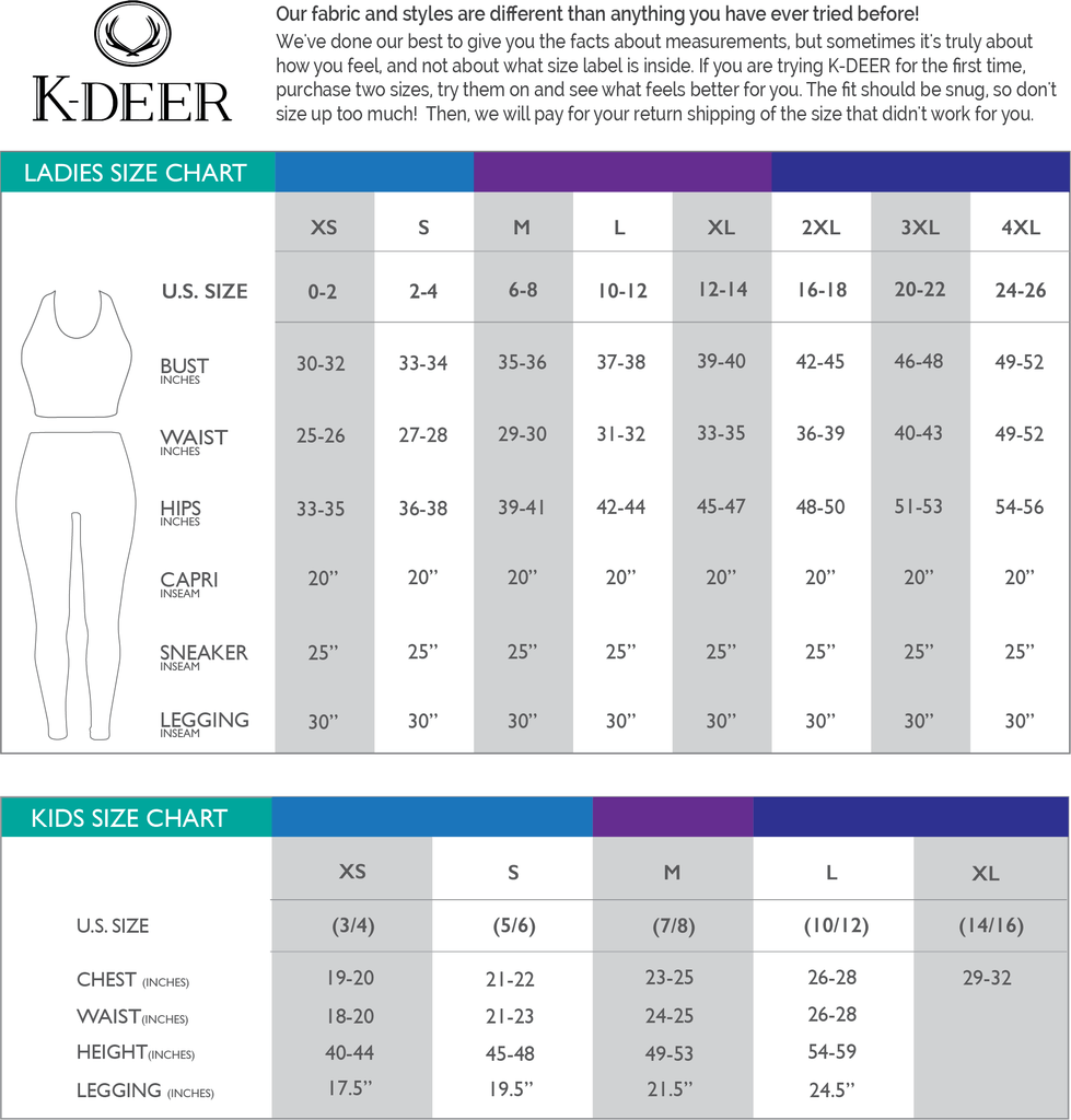 K-DEER-Size-Chart