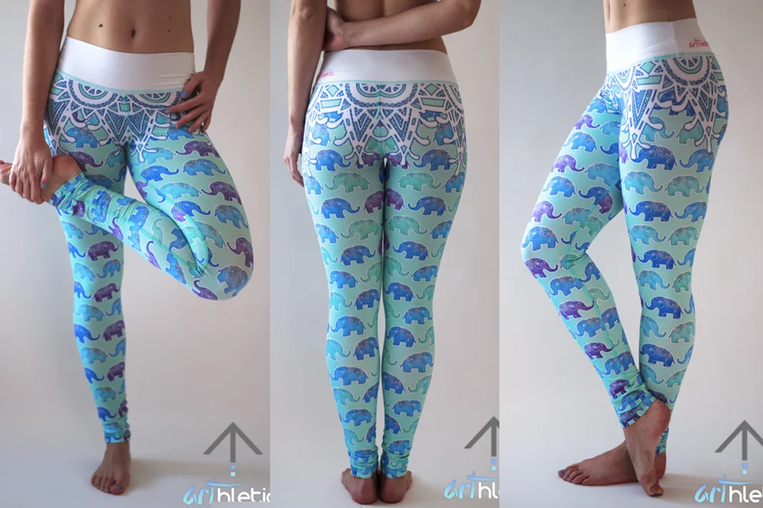 Evolution and Creation EVCA High Waist Mandala Elephant Leggings Medium