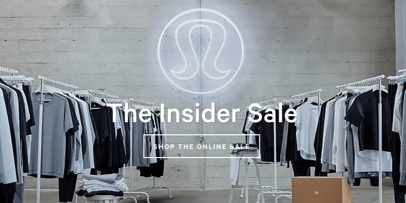 lululemon insider online warehouse sale