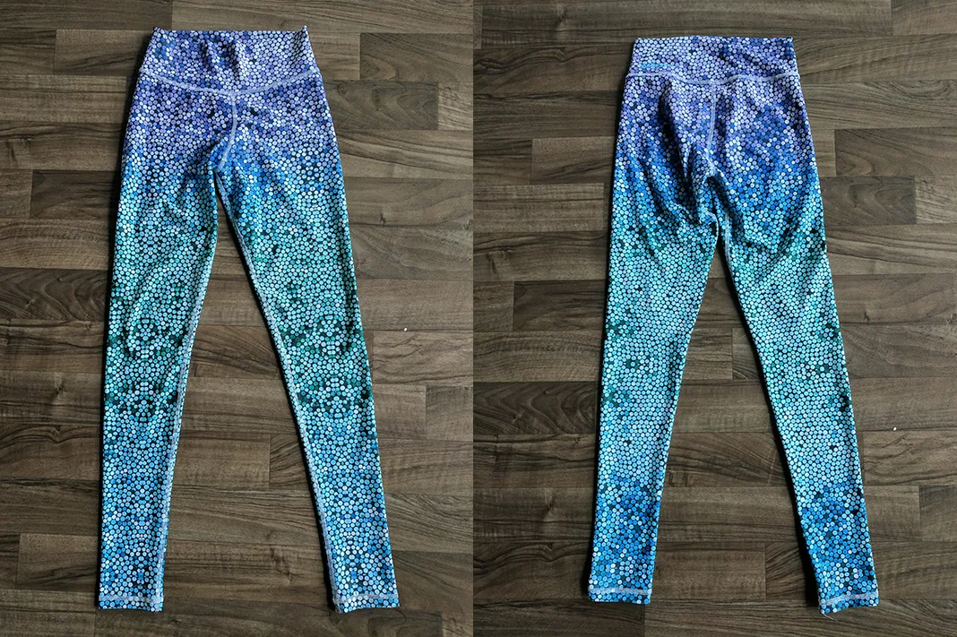 arthletic wear mermaid leggings front back