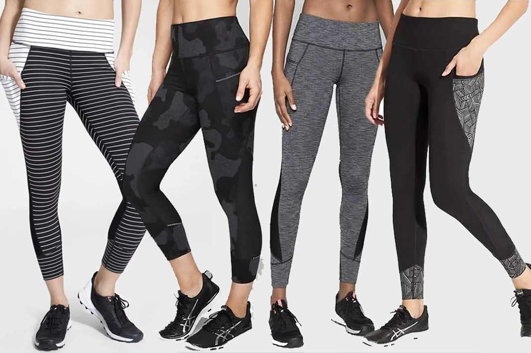 Athleta Black Capri Leggings, Has mesh panels with