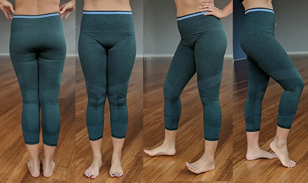 LNDR seven eight leggings dark green marl yoga pants