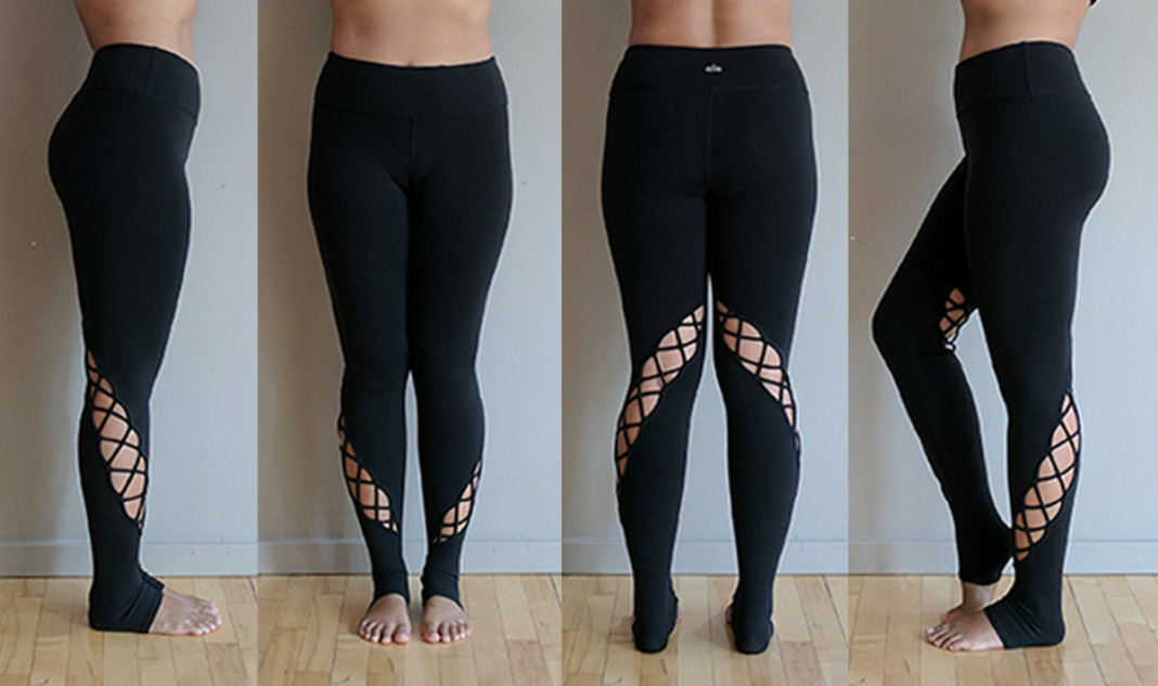 alo yoga entwine lace up leggings review try on