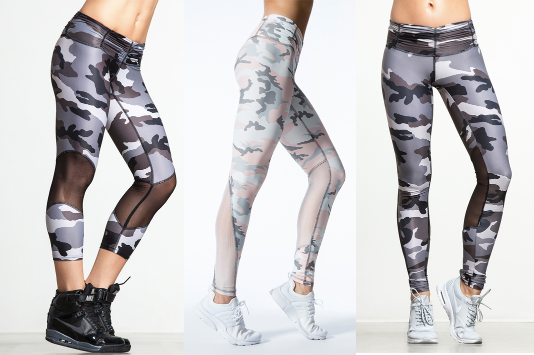 pink camo workout leggings