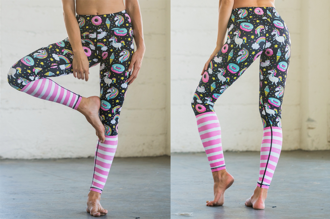 flexi lexi unicorn cat donut leggings