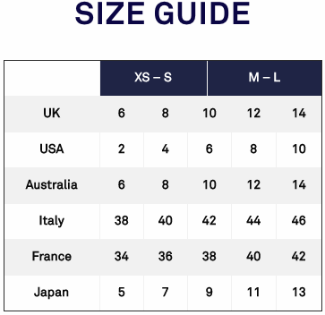 lndr size chart