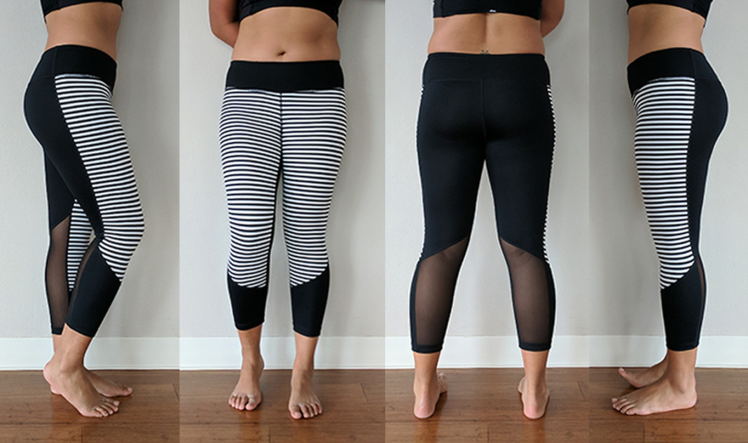 z by zella nordstrom stripe crop mesh leggings review try on